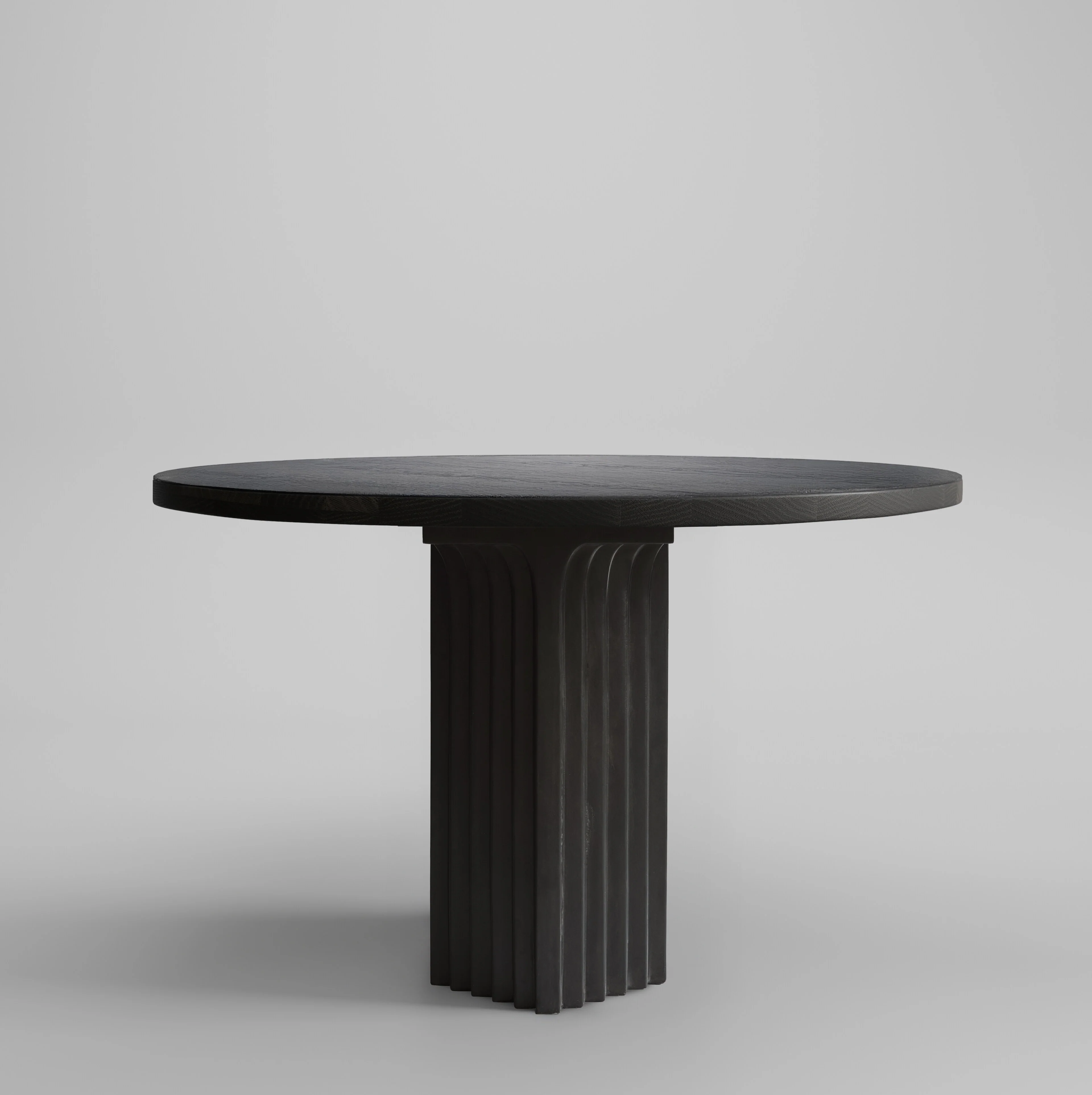 Arc Dining Table, Ø120 - Coffee Black Oak - Image 6