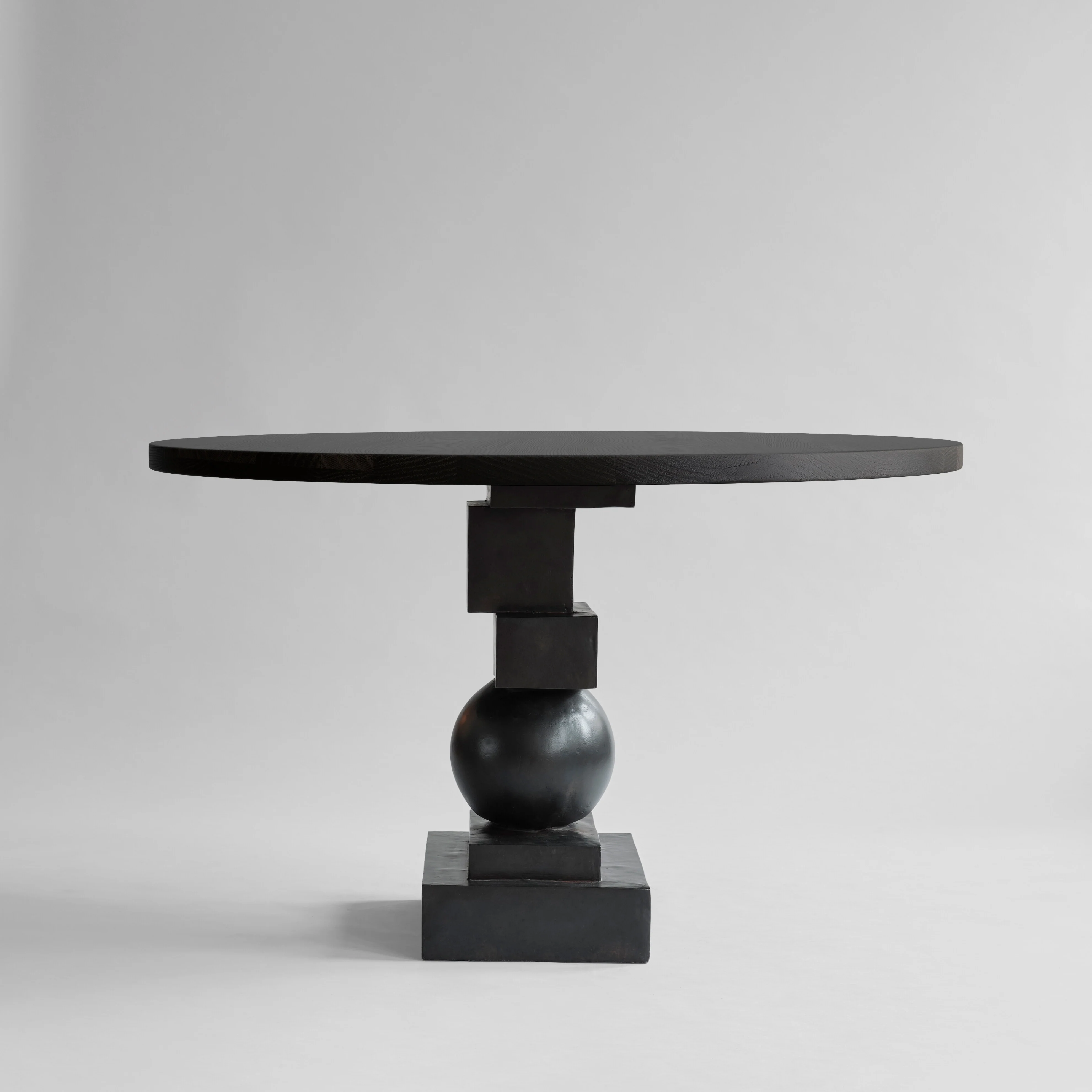 Artist Dining Table, Ø120 - Coffee Black Oak - Image 6