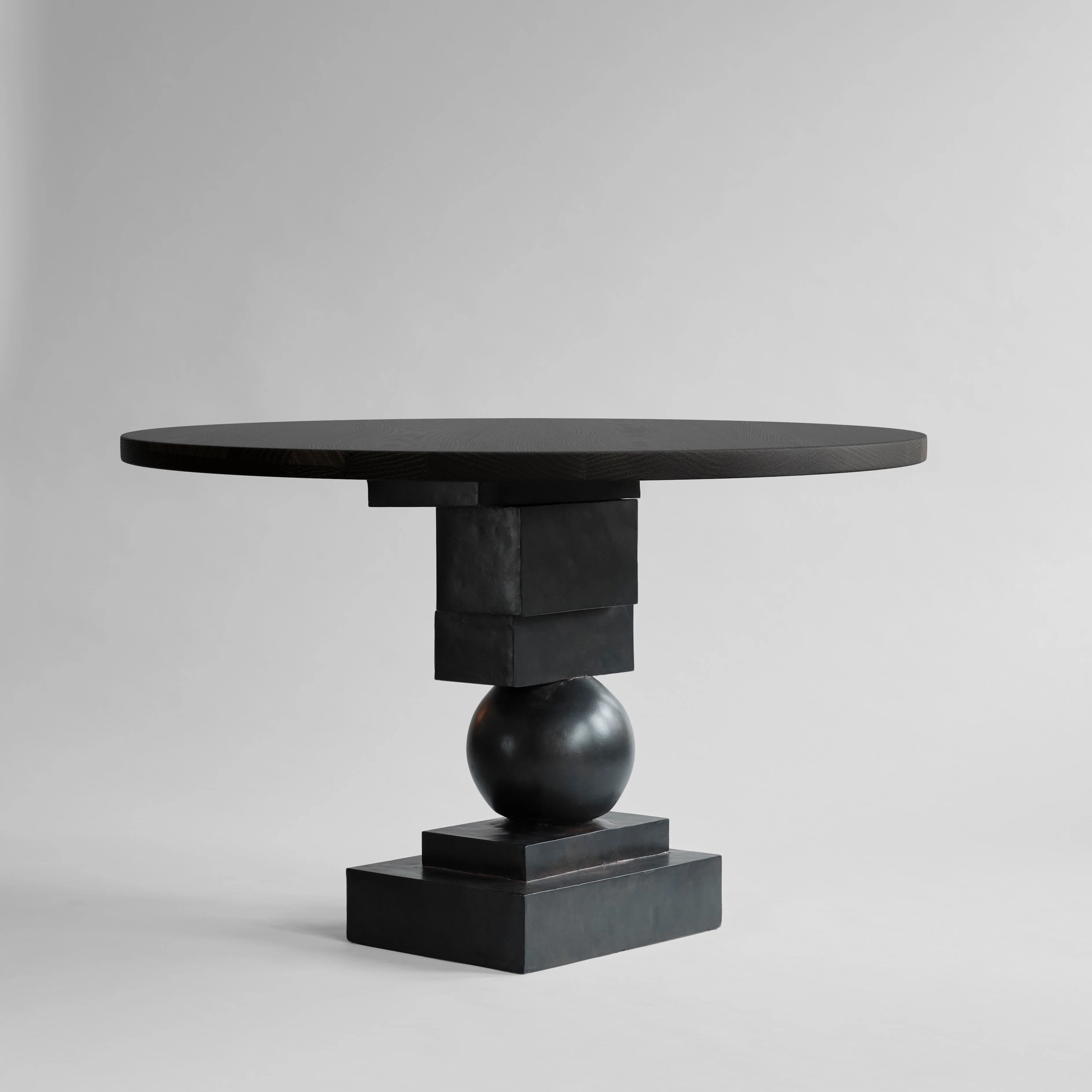 Artist Dining Table, Ø120 - Coffee Black Oak - Image 8