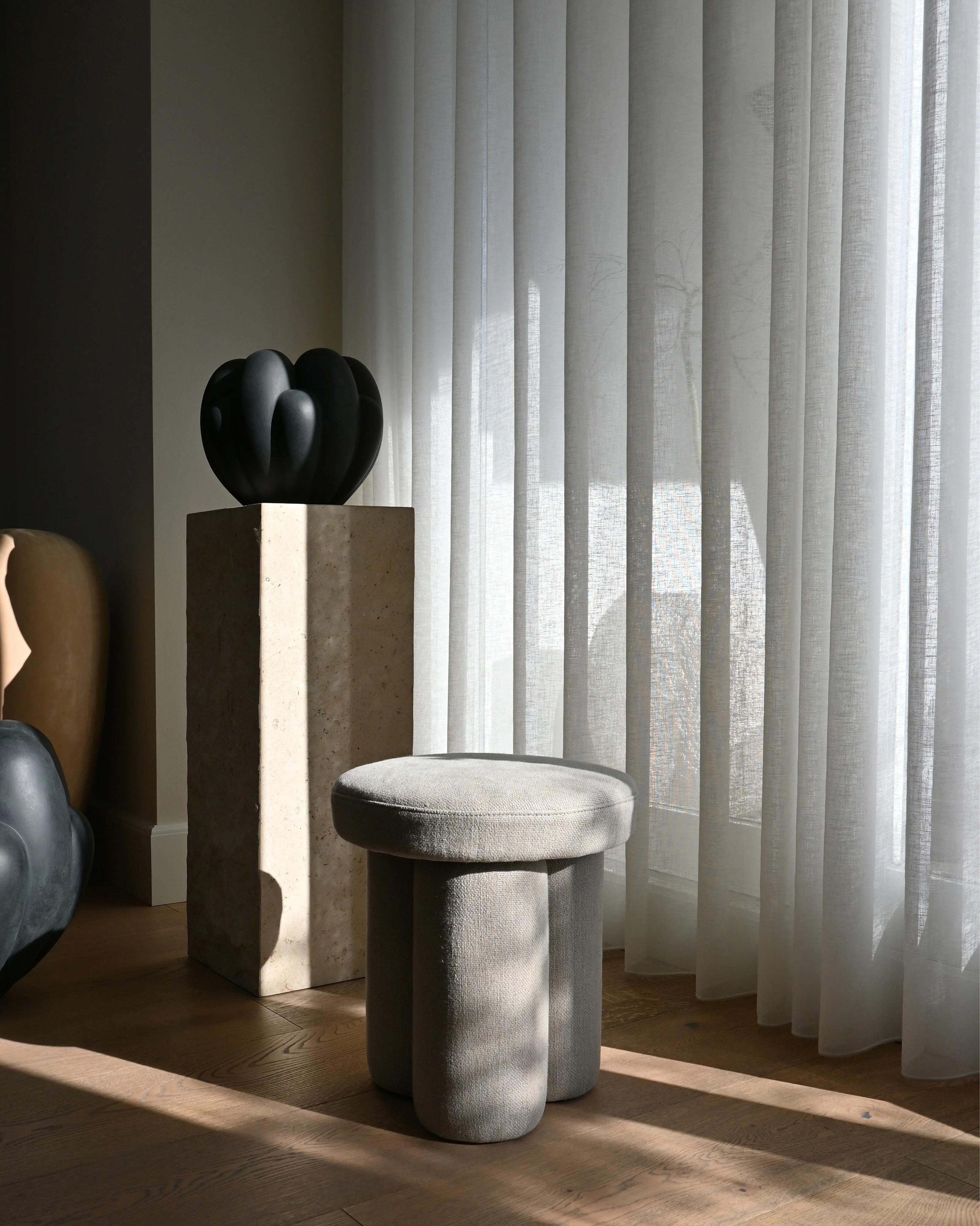 Big Foot Stool - Linen - Image 3