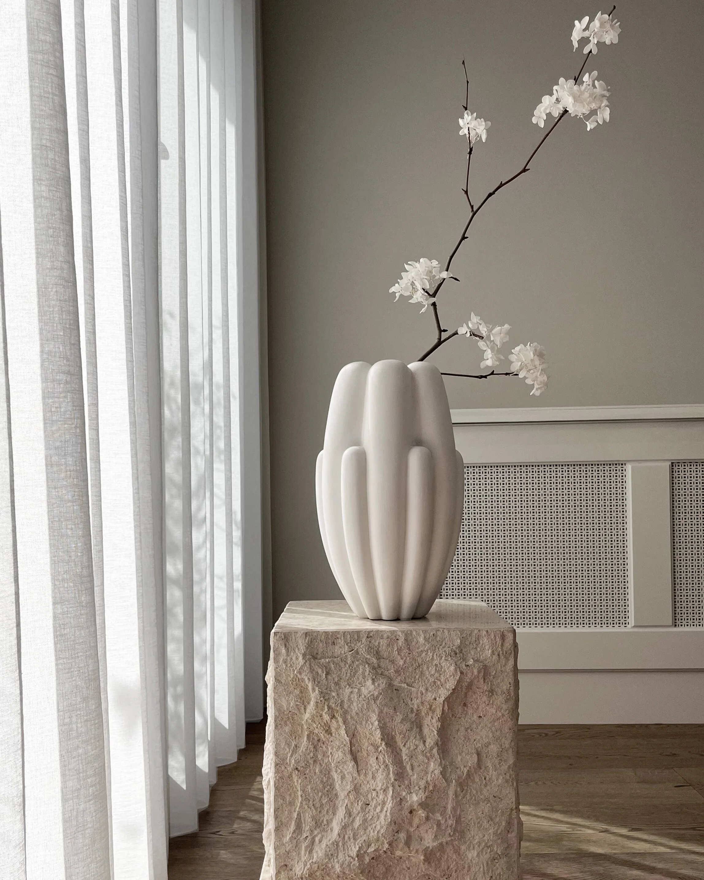 Bloom Vase Slim, Mini - Bone White - Image 2