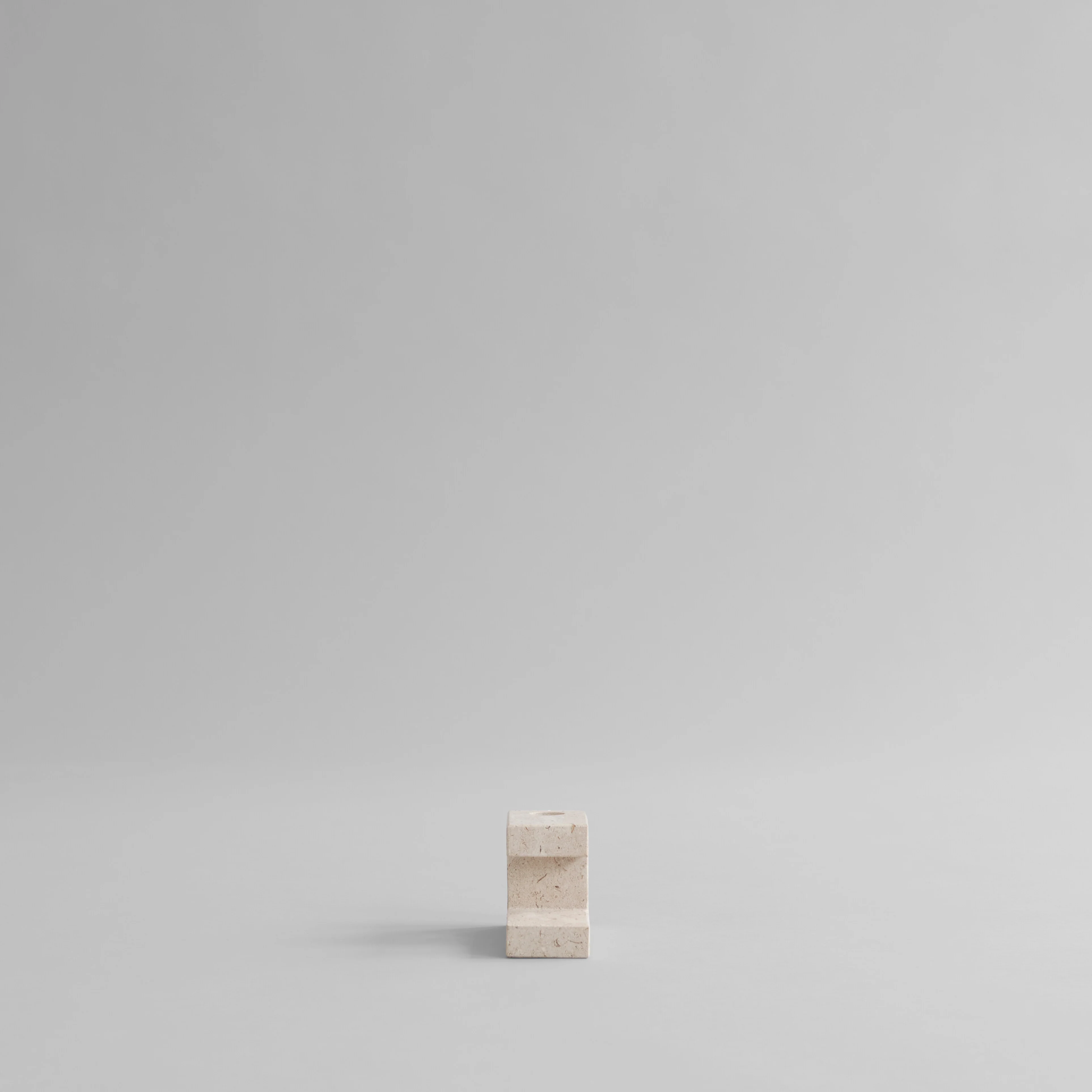 Brick Candle Holder, Low - Limestone - Image 10
