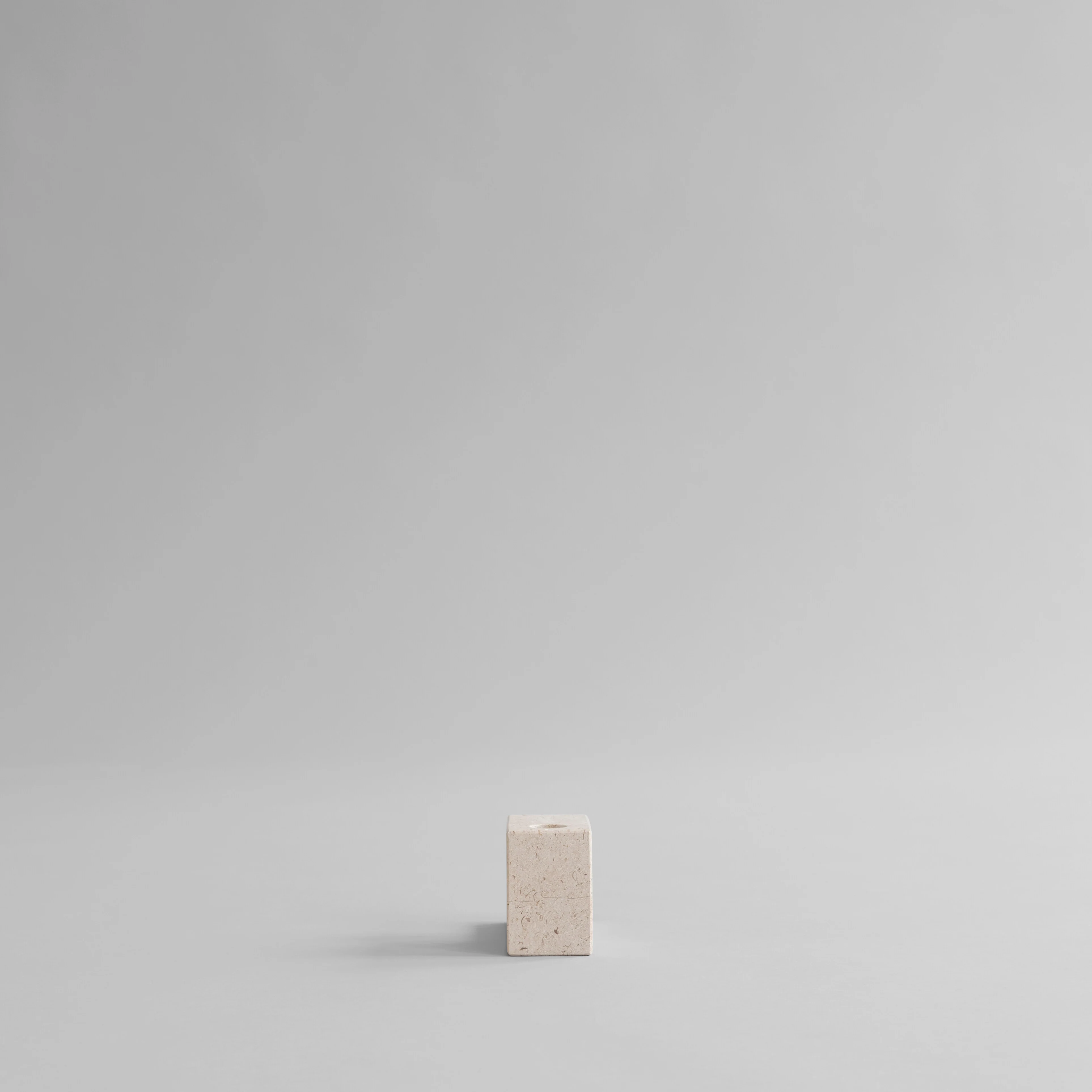 Brick Candle Holder, Low - Limestone - Image 11