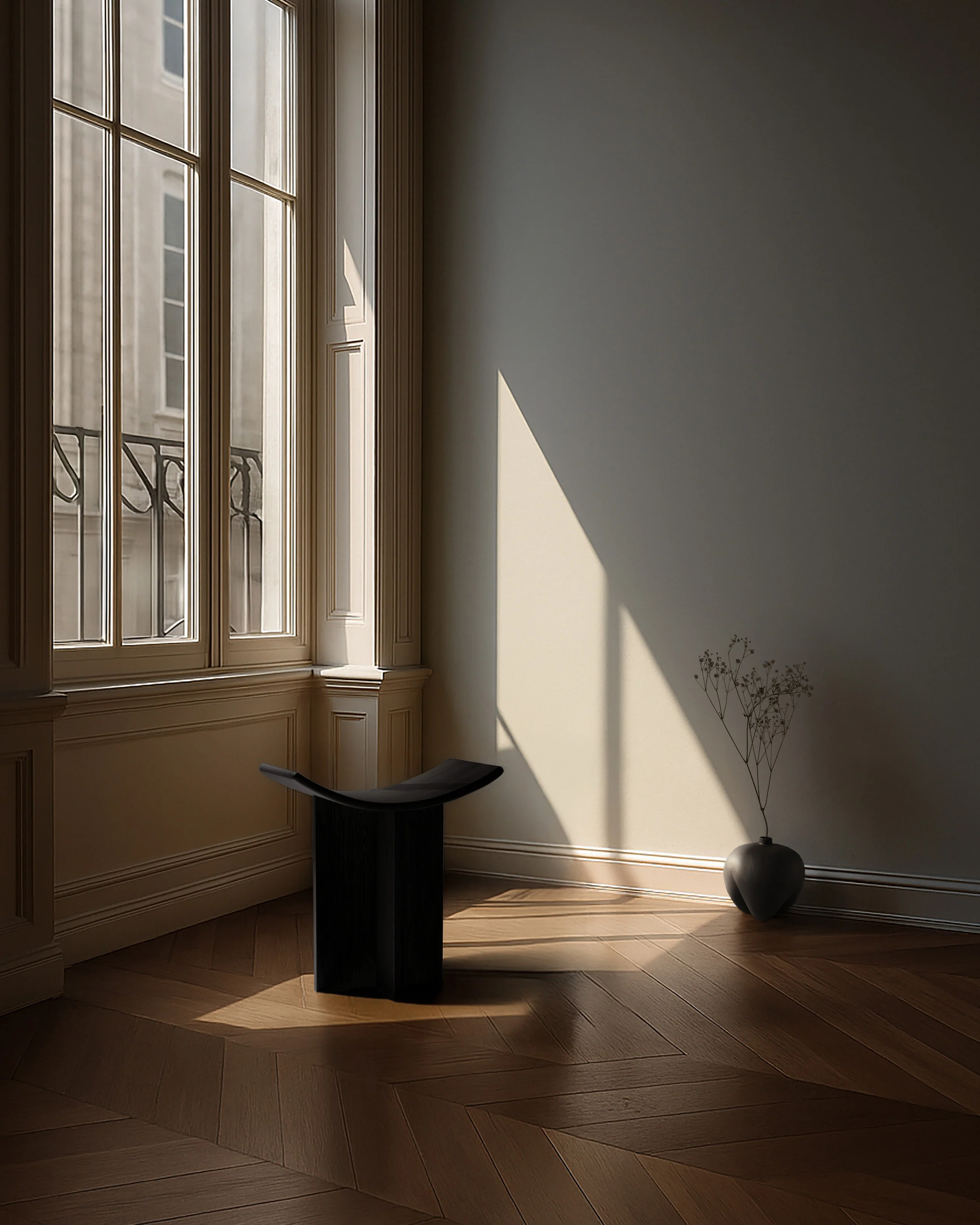 Brutus Stool - Coffee Black Oak - Image 2