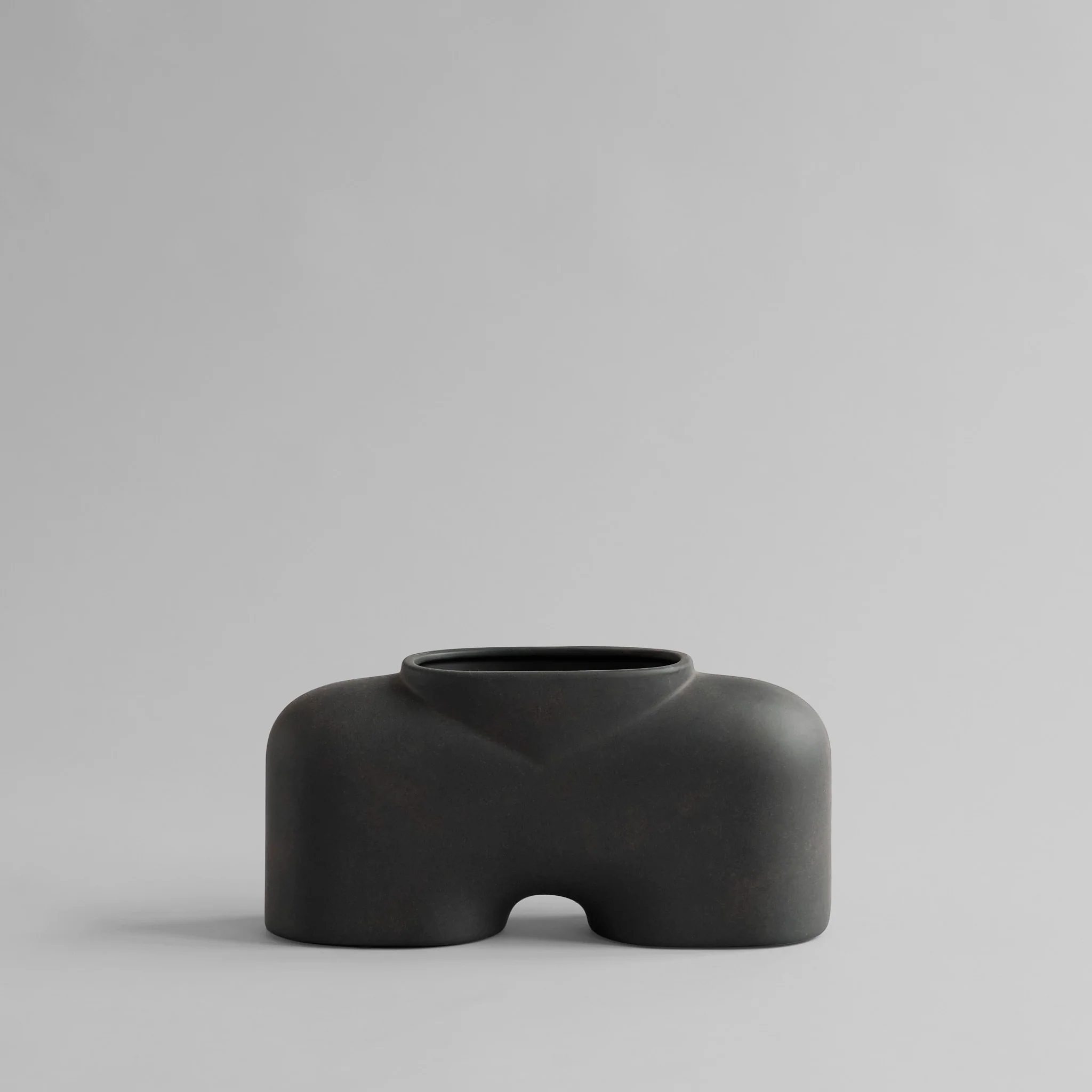 Cobra Vase Fat, Medio - Coffee - Image 3