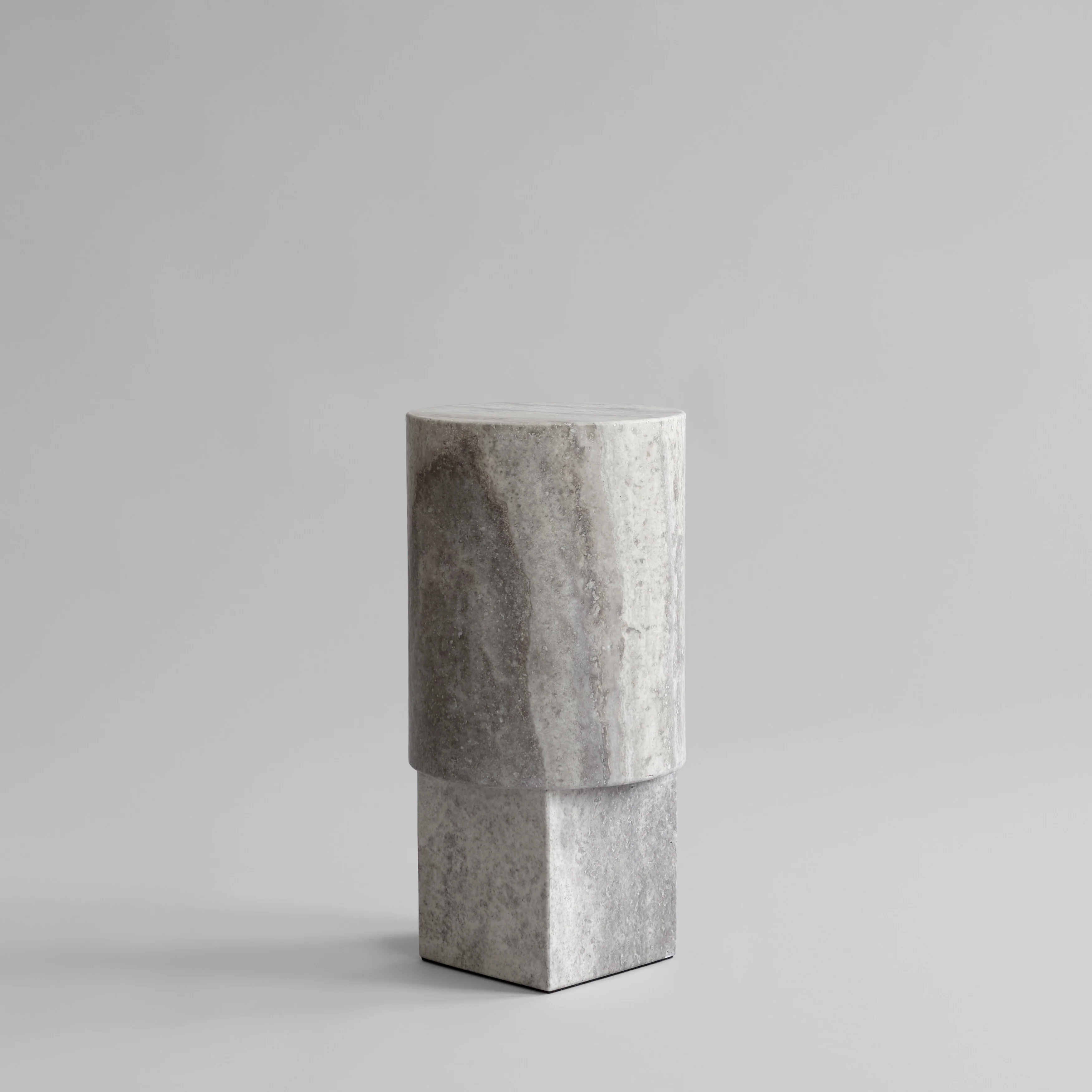 Column Table - Silver Travertine - Image 3