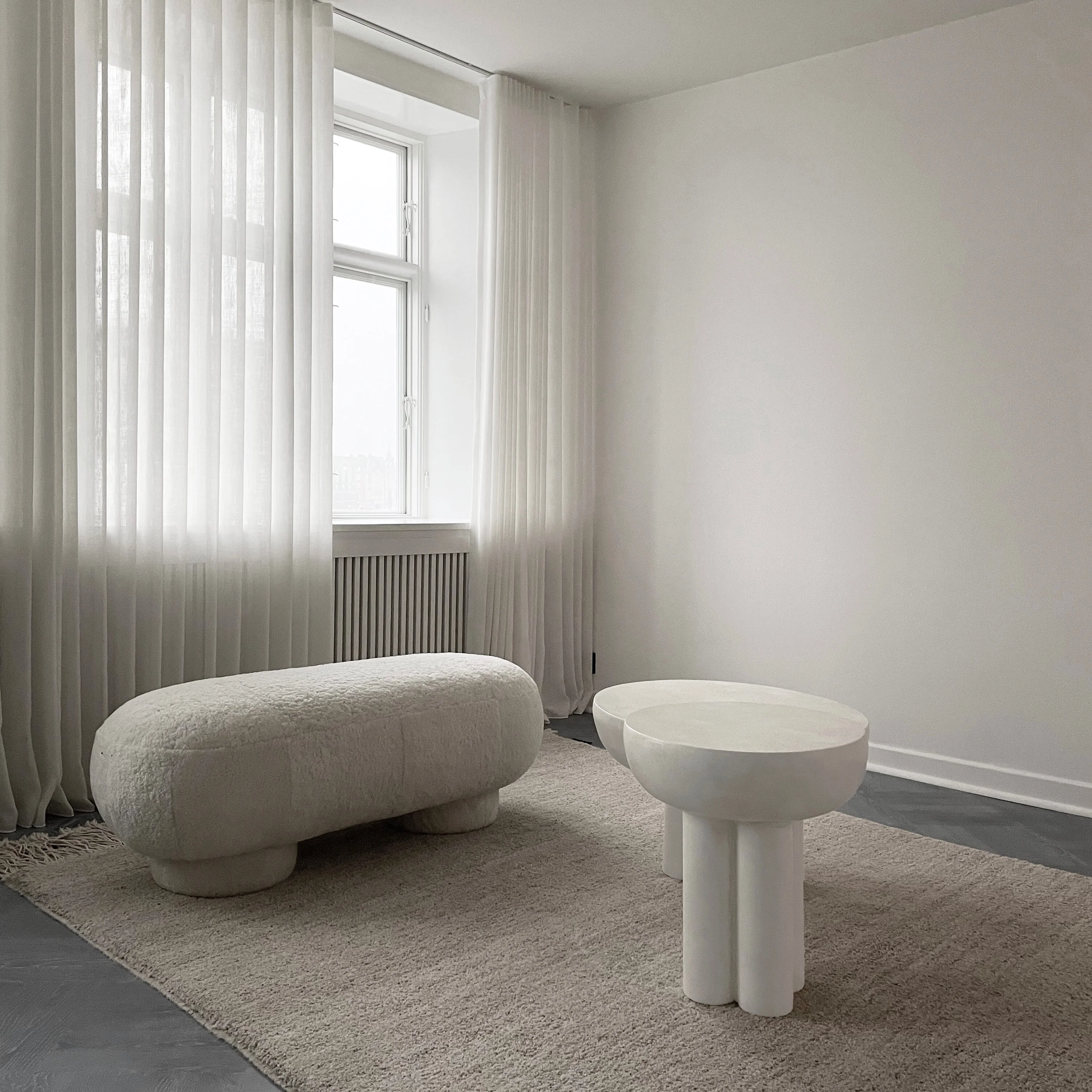 Crown Table, Tall - Bone White - Image 3