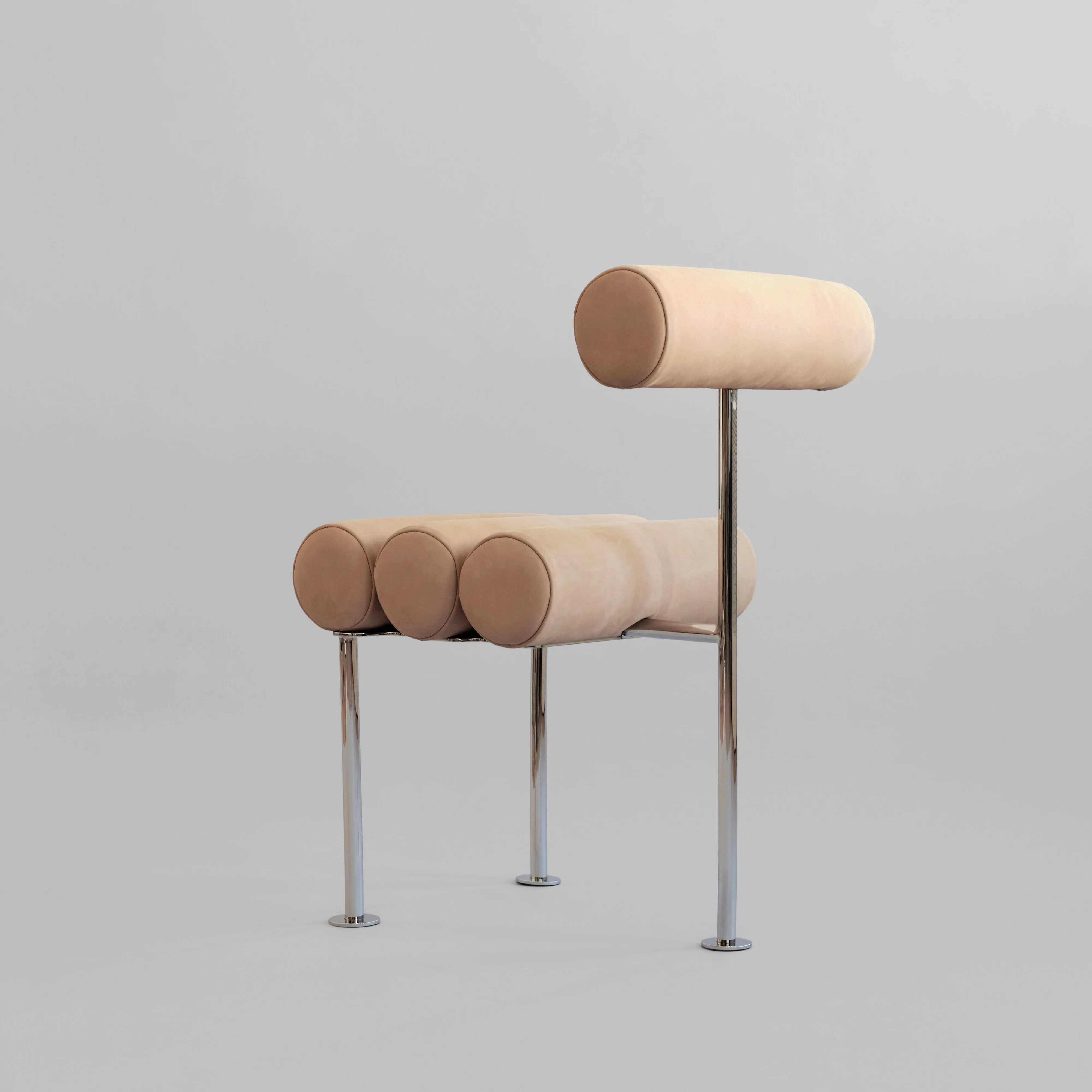 Hiro Dining Chair, Stainless Steel - Nubuck - Image 10