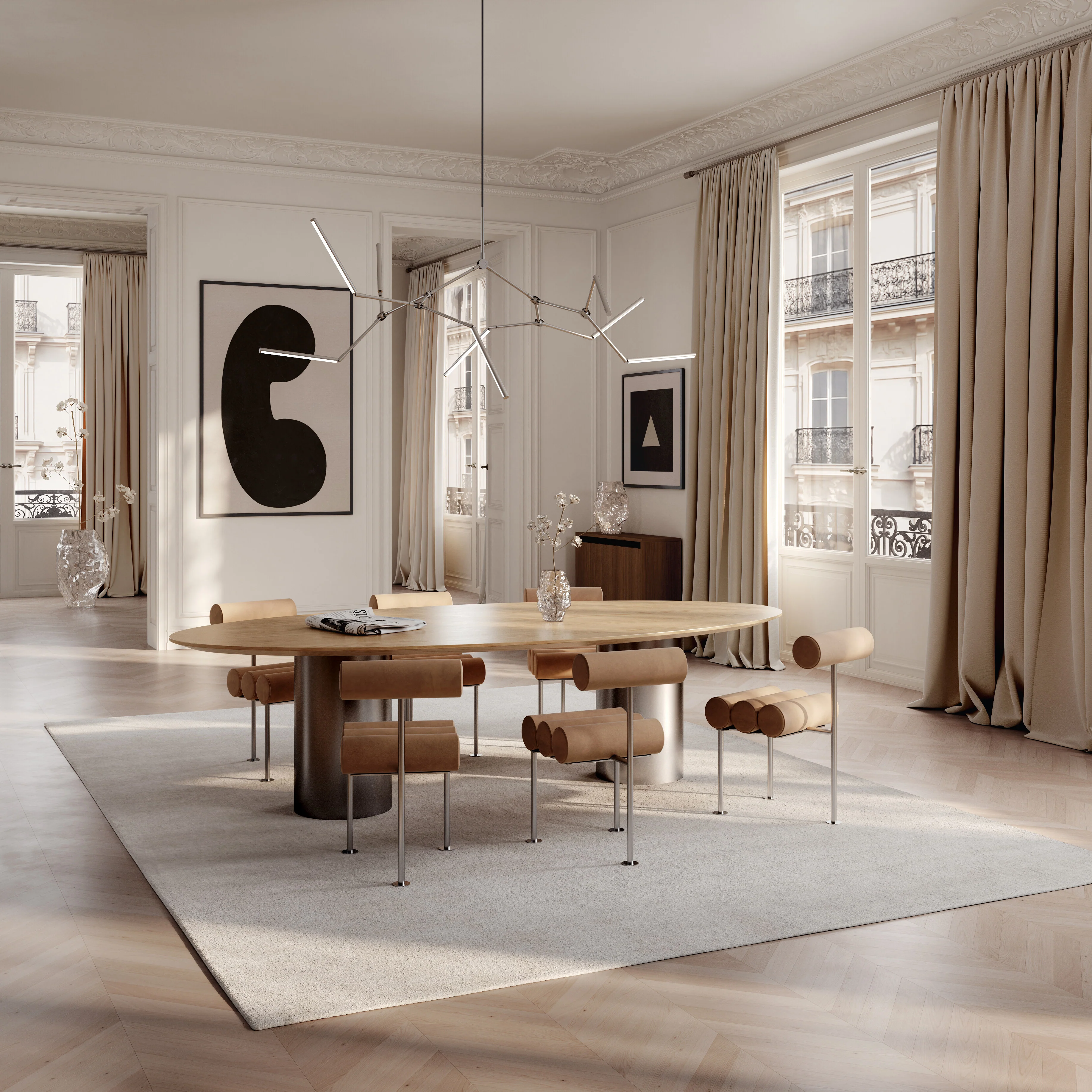 Hiro Dining Chair, Stainless Steel - Nubuck - Image 3