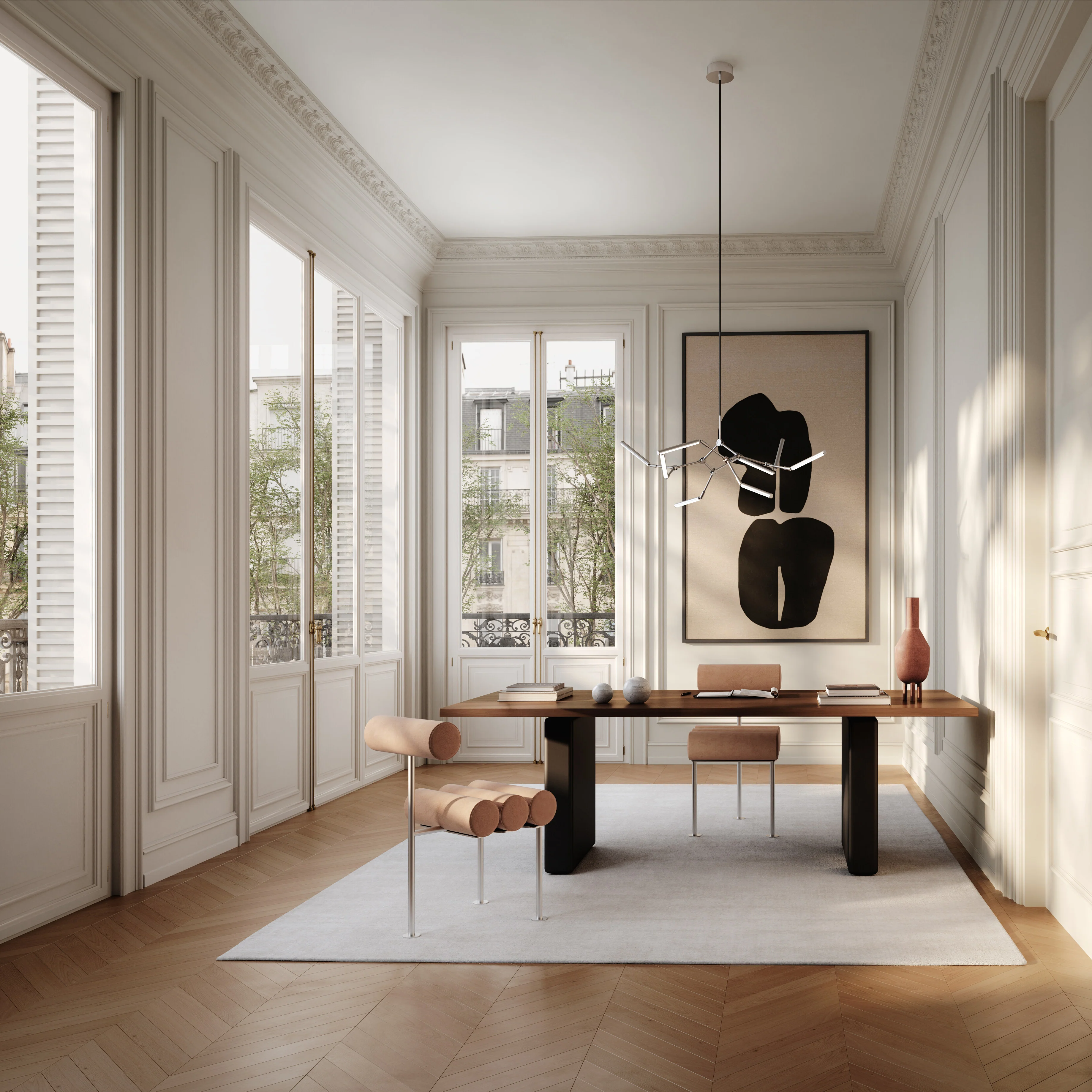 Hiro Dining Chair, Stainless Steel - Nubuck - Image 4