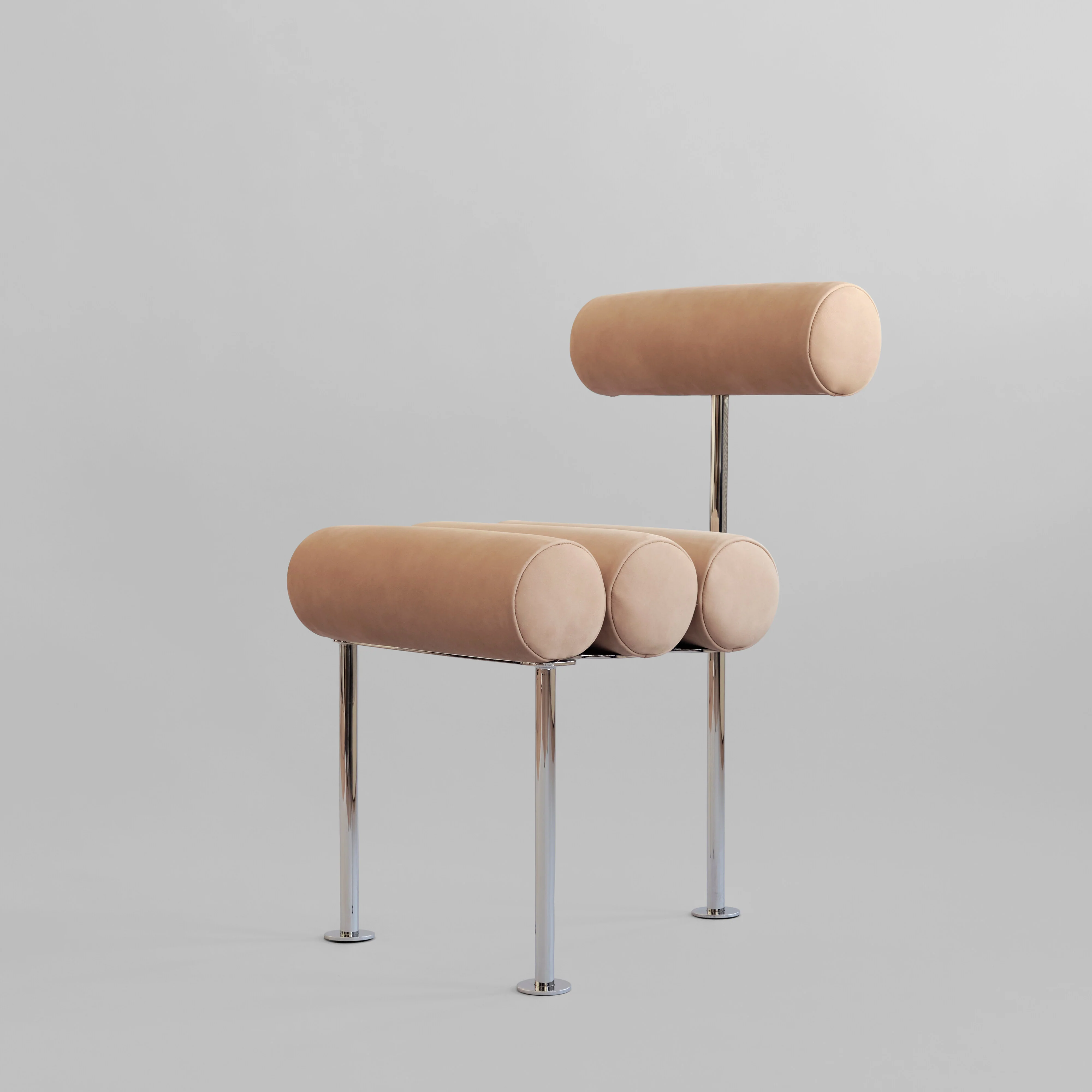 Hiro Dining Chair, Stainless Steel - Nubuck - Image 8
