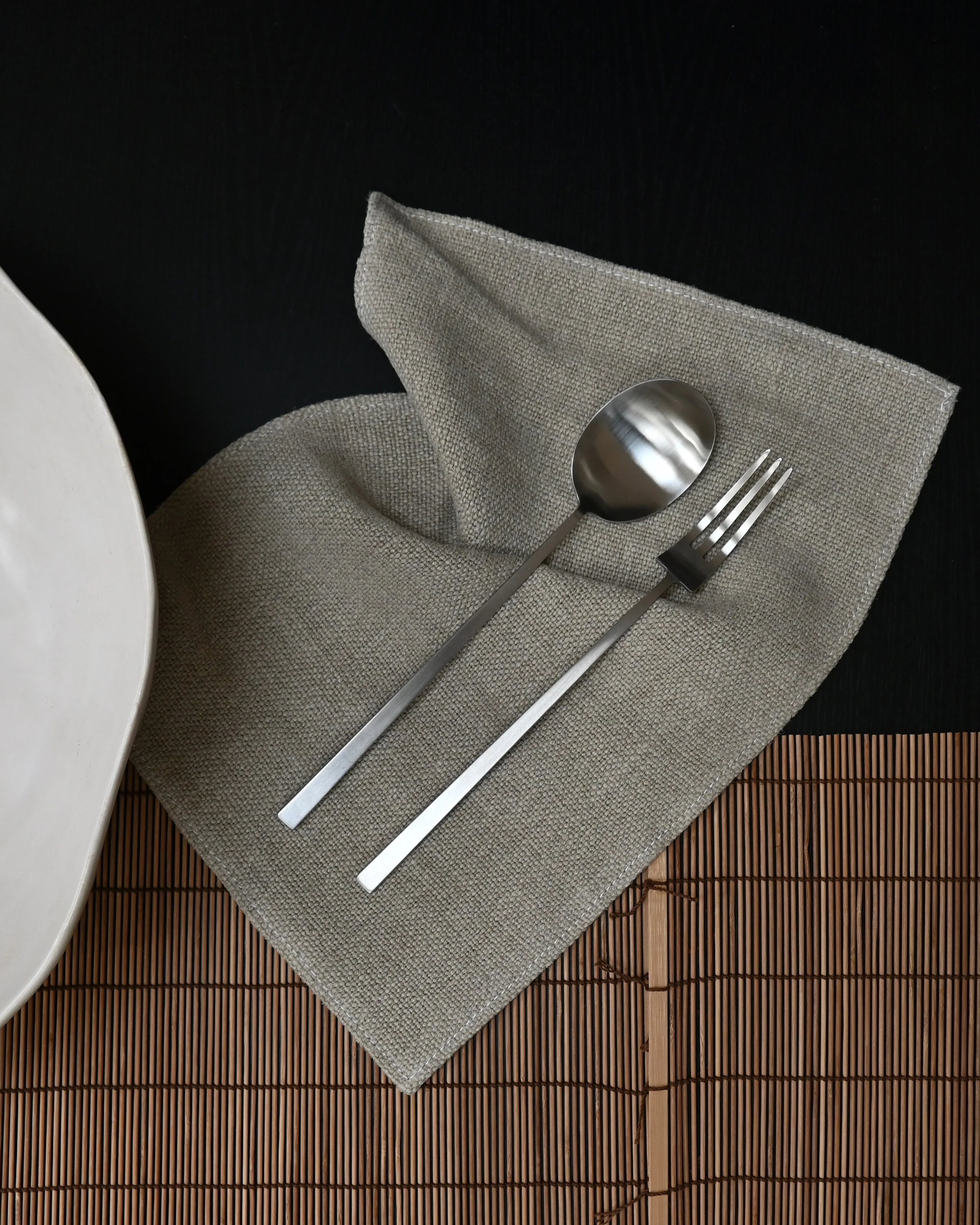 Kogei Salad Servers - Brushed Steel - Image 5