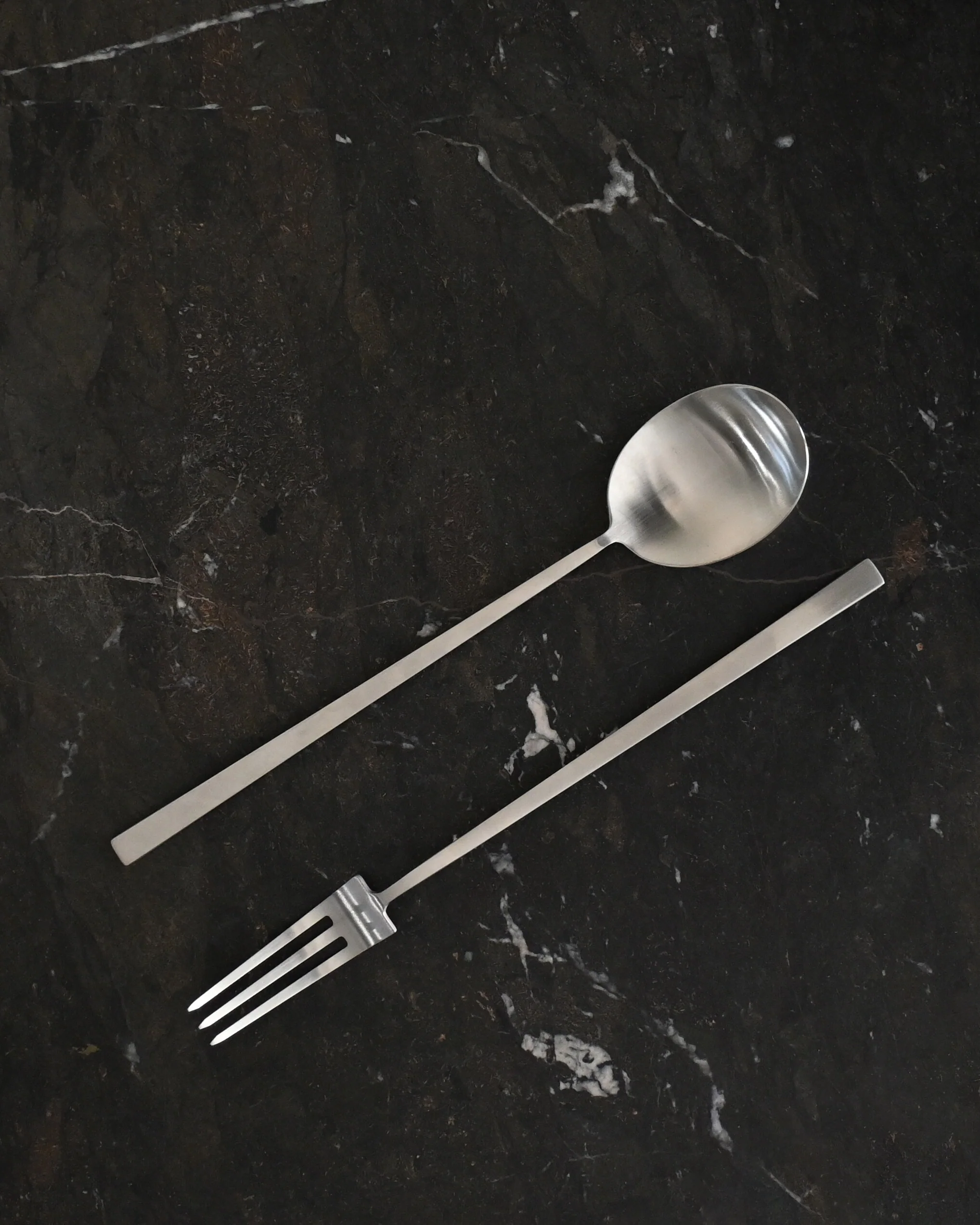 Kogei Salad Servers - Brushed Steel - Image 7