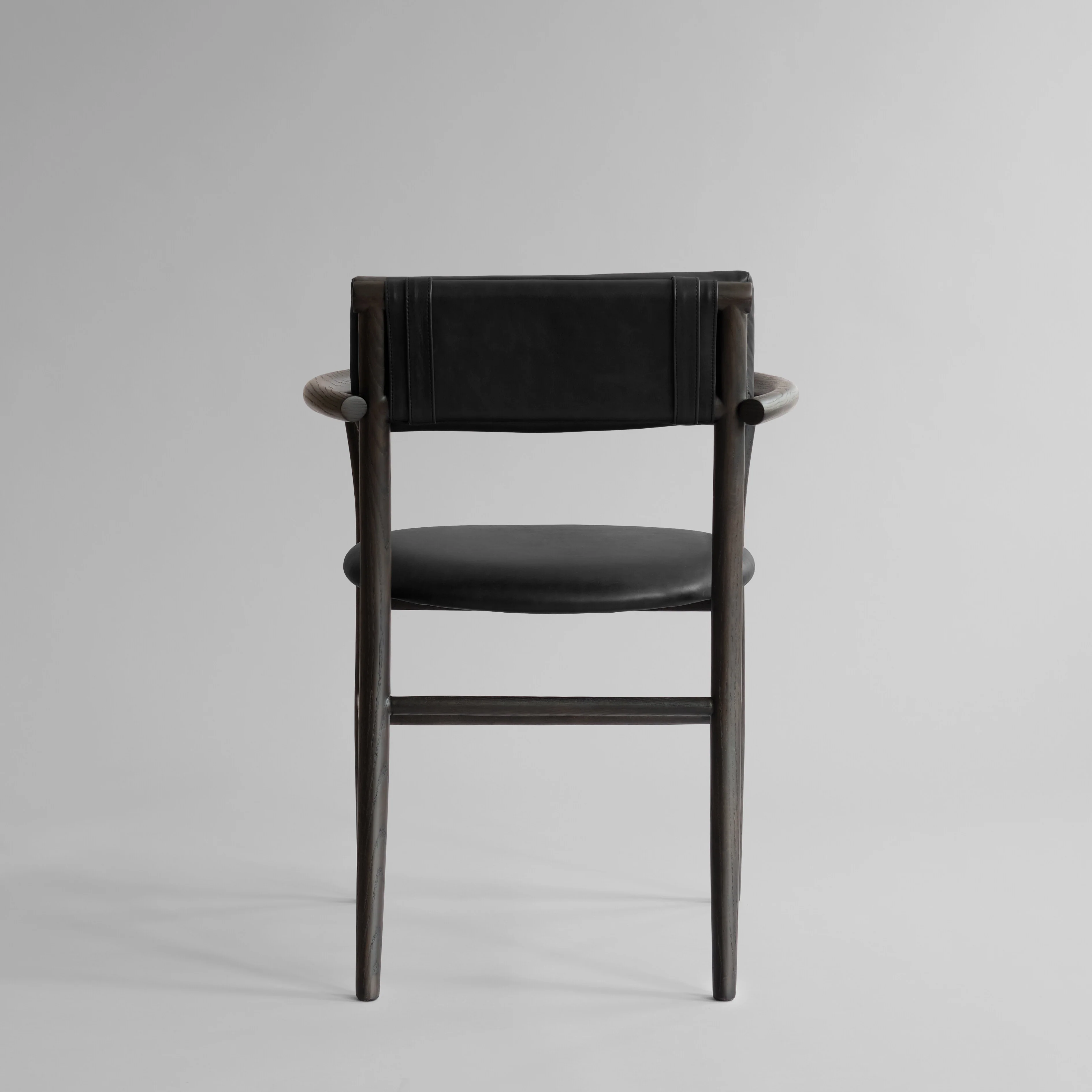 Nama Dining Chair, Armrest Coffee Black  - Aniline Leather - Image 6