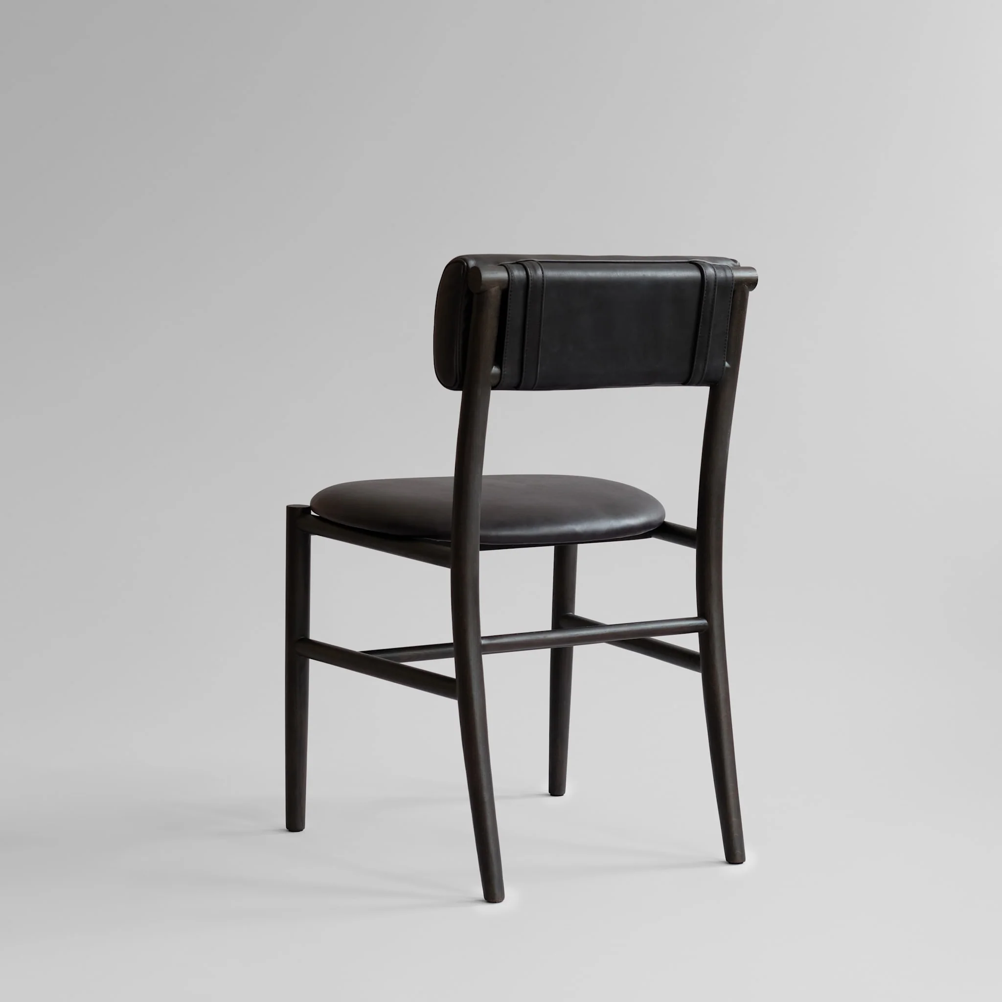 Nama Dining Chair - Coffee Black Oak, Aniline Leather Black - Image 7