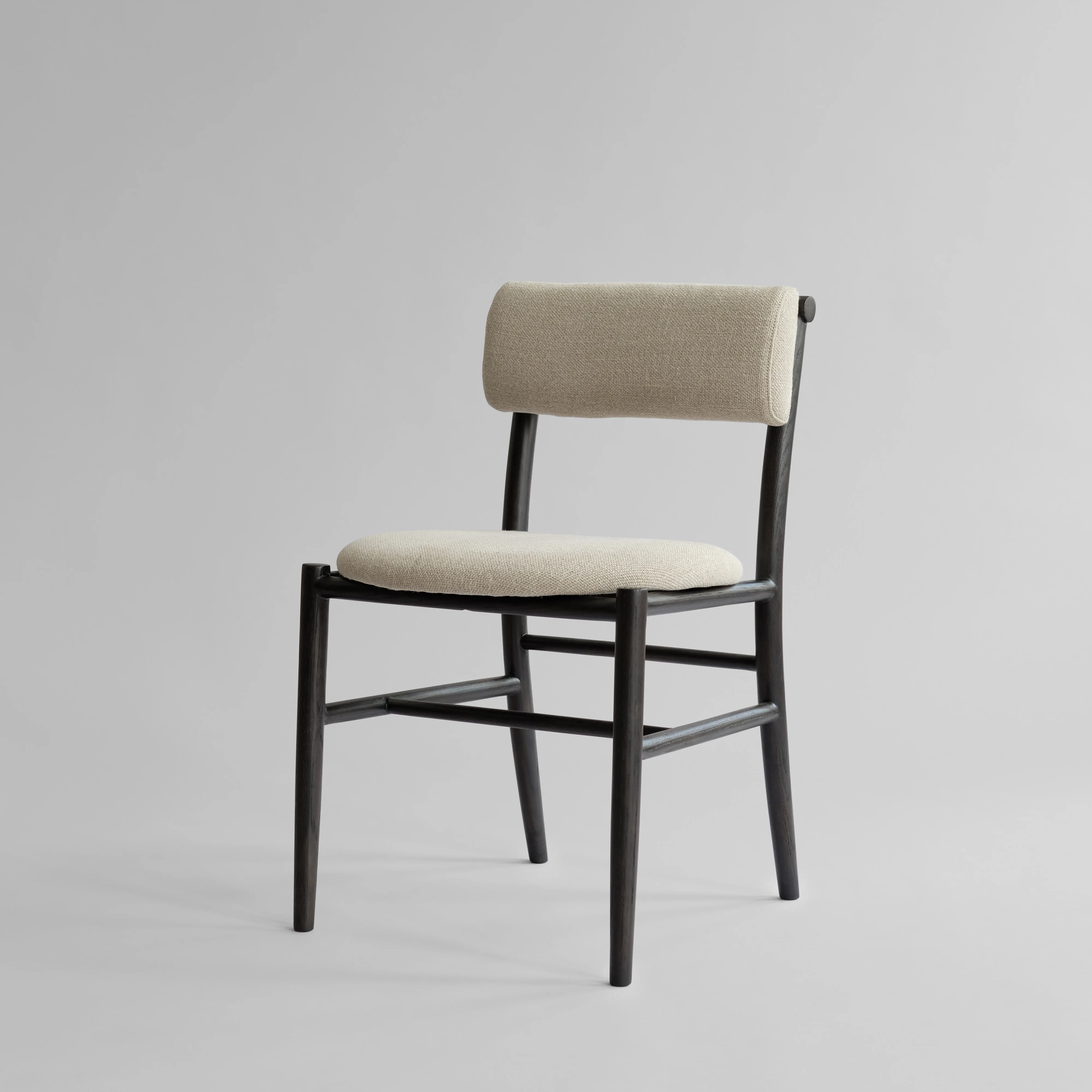 Nama Dining Chair, Coffee Black - Linen - Image 3