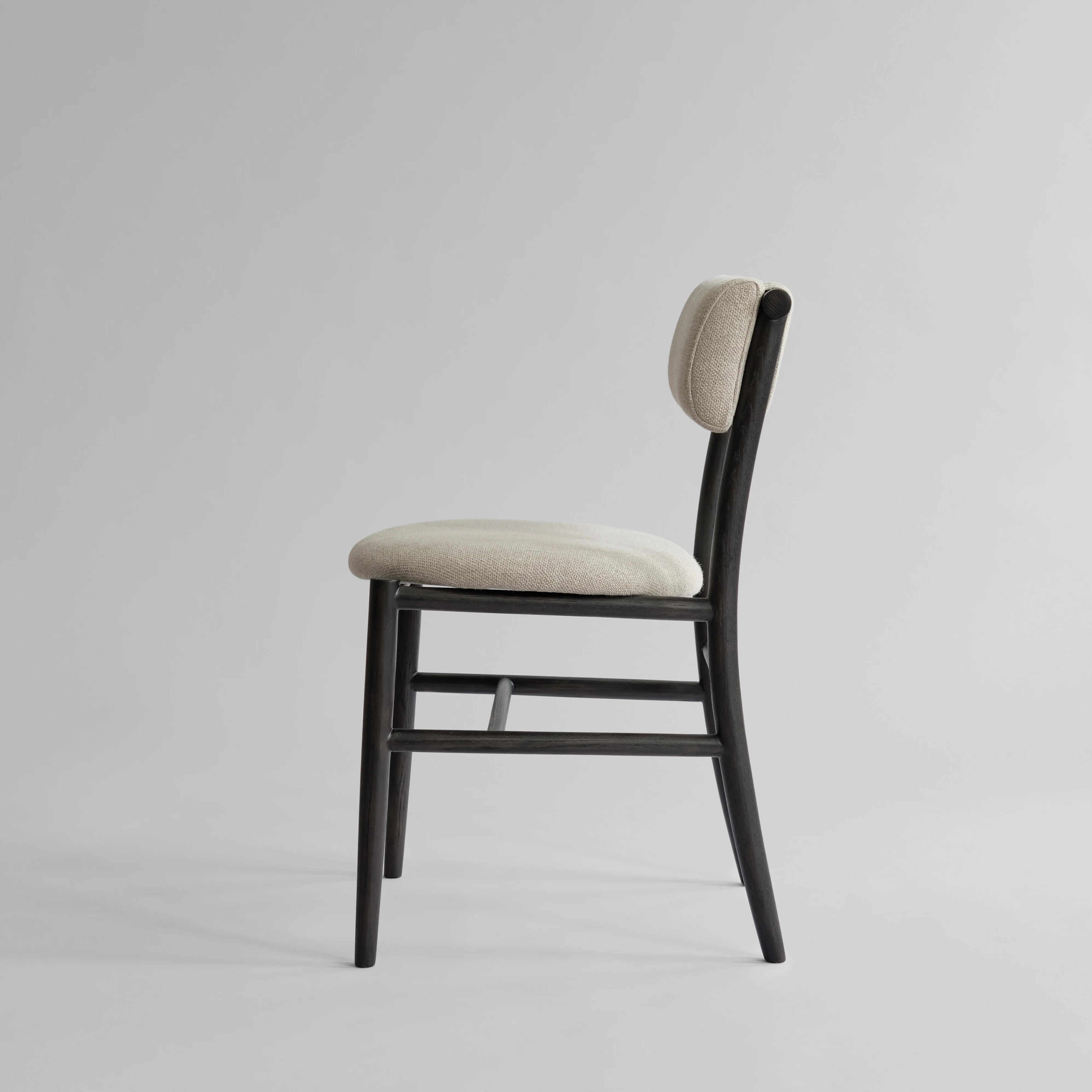 Nama Dining Chair, Coffee Black - Linen - Image 4