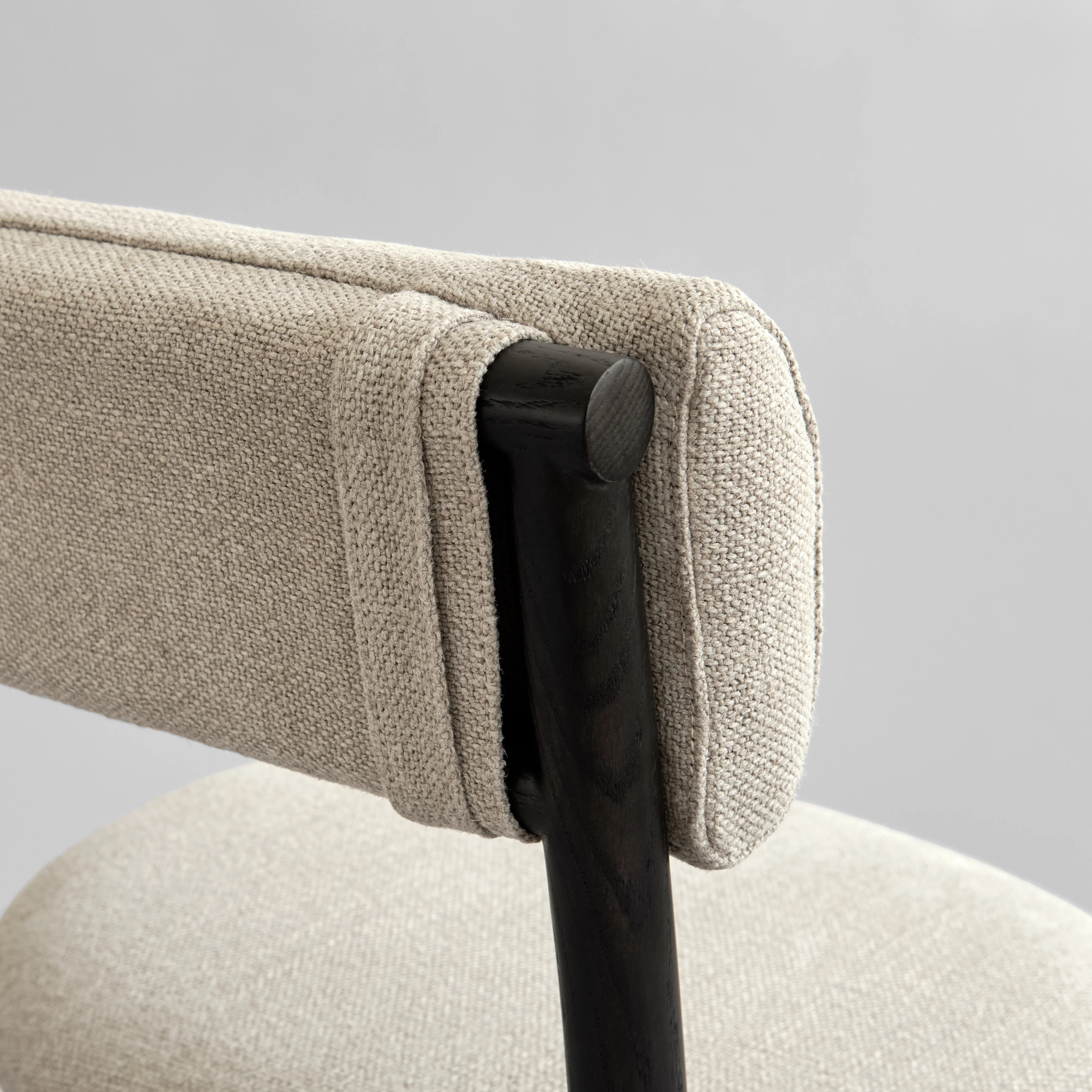 Nama Dining Chair, Coffee Black - Linen - Image 7