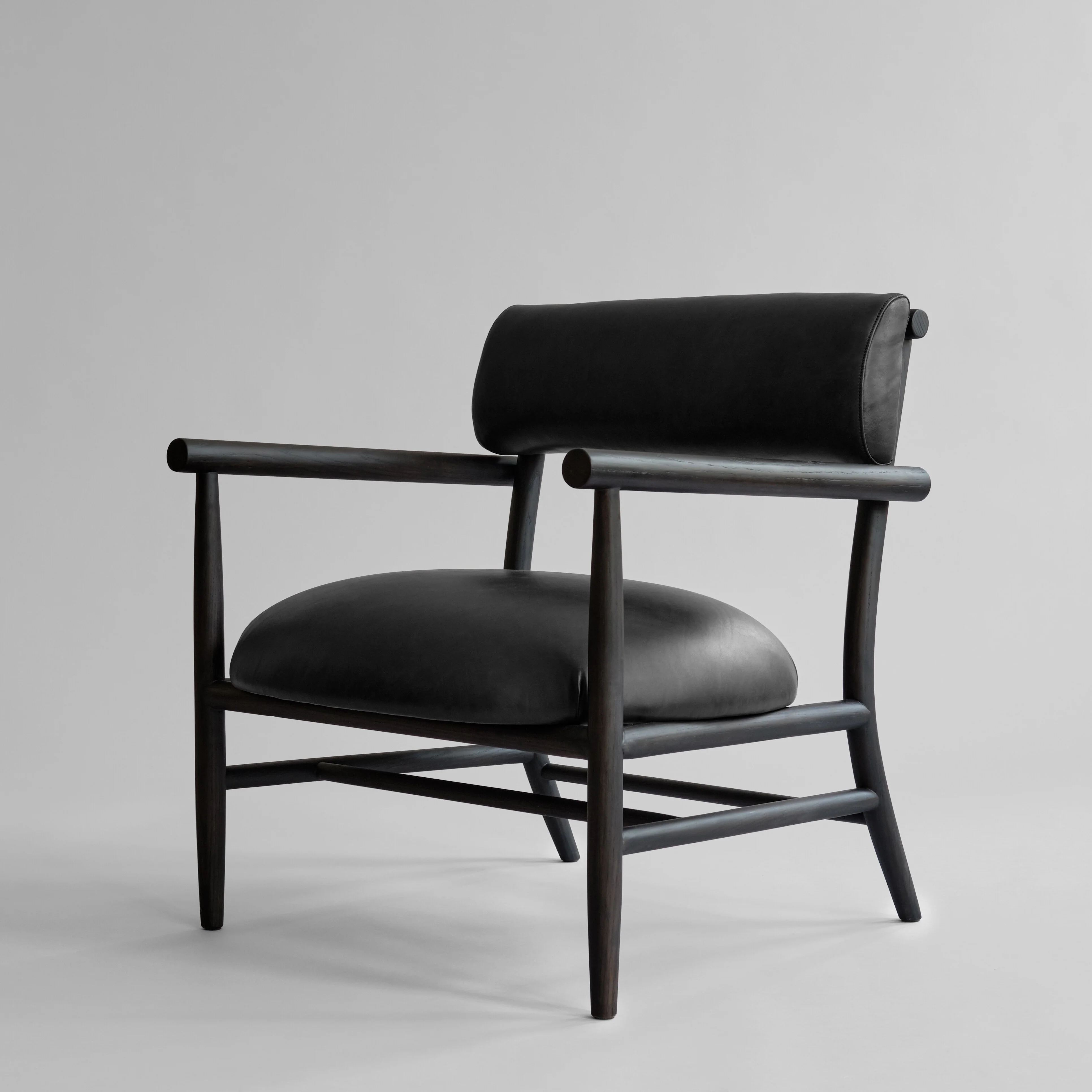 Nama Lounge Chair - Aniline leather black - Image 6
