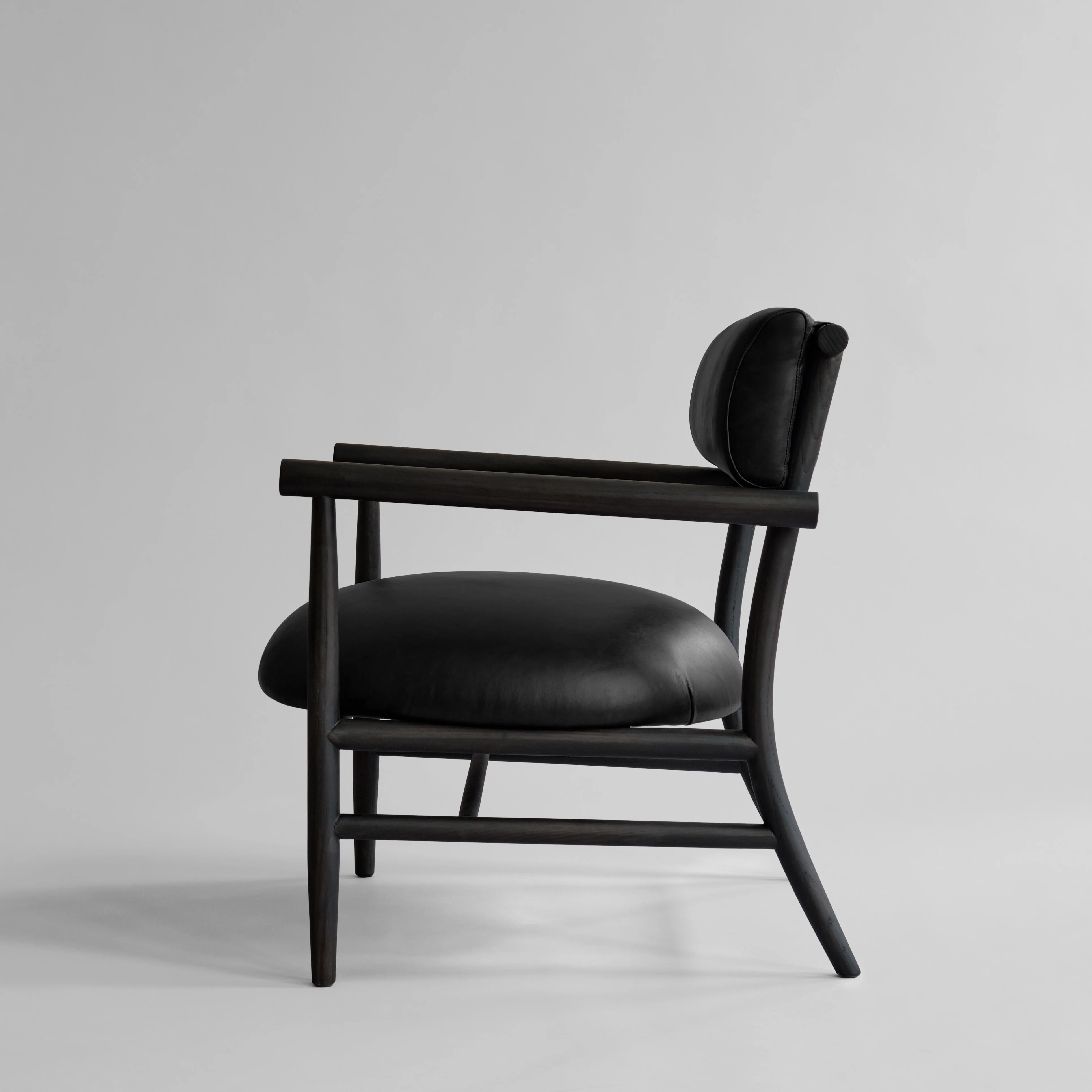 Nama Lounge Chair - Aniline leather black - Image 7