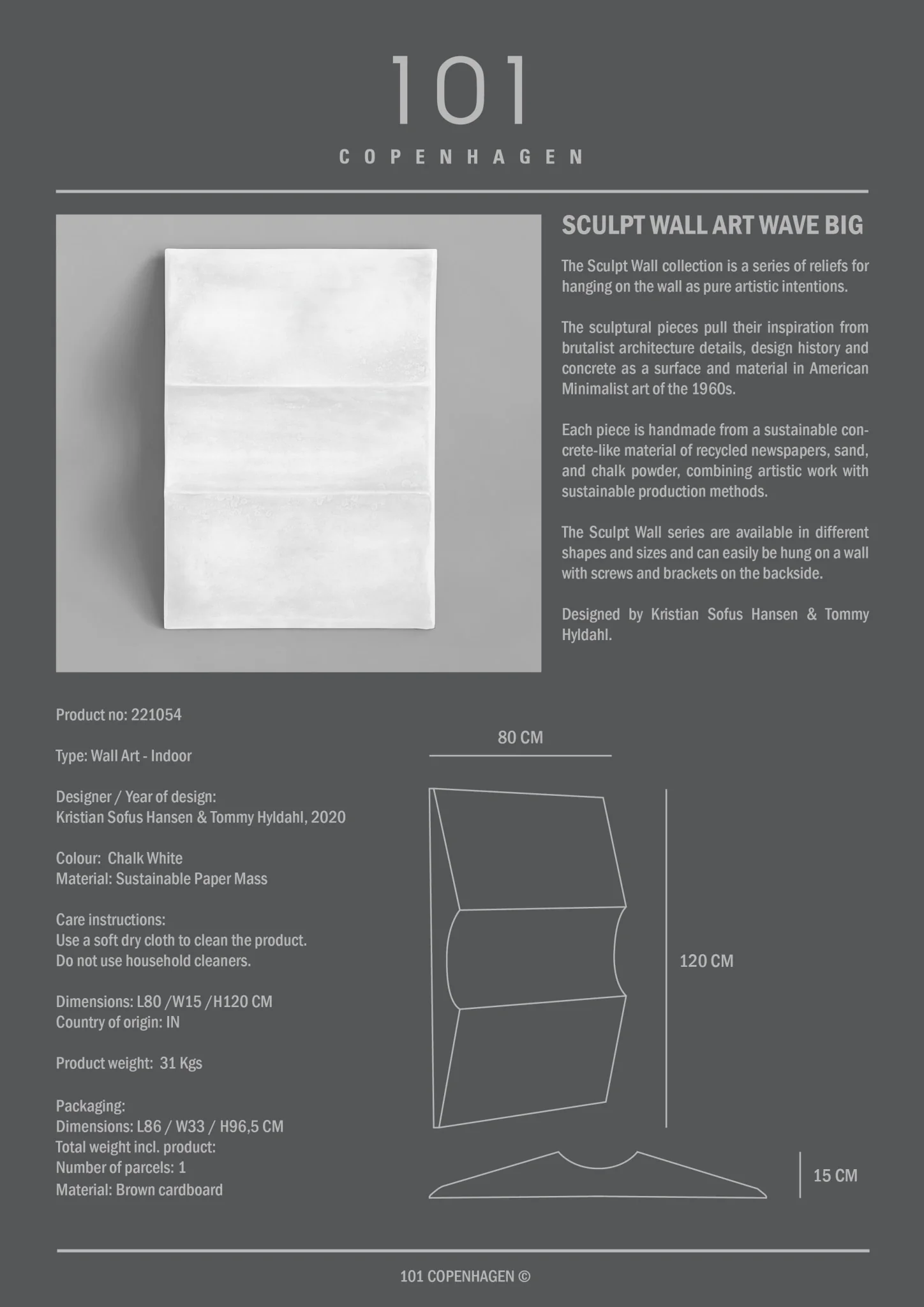 Sculpt Art, Wave, Big - Chalk White - Image 5