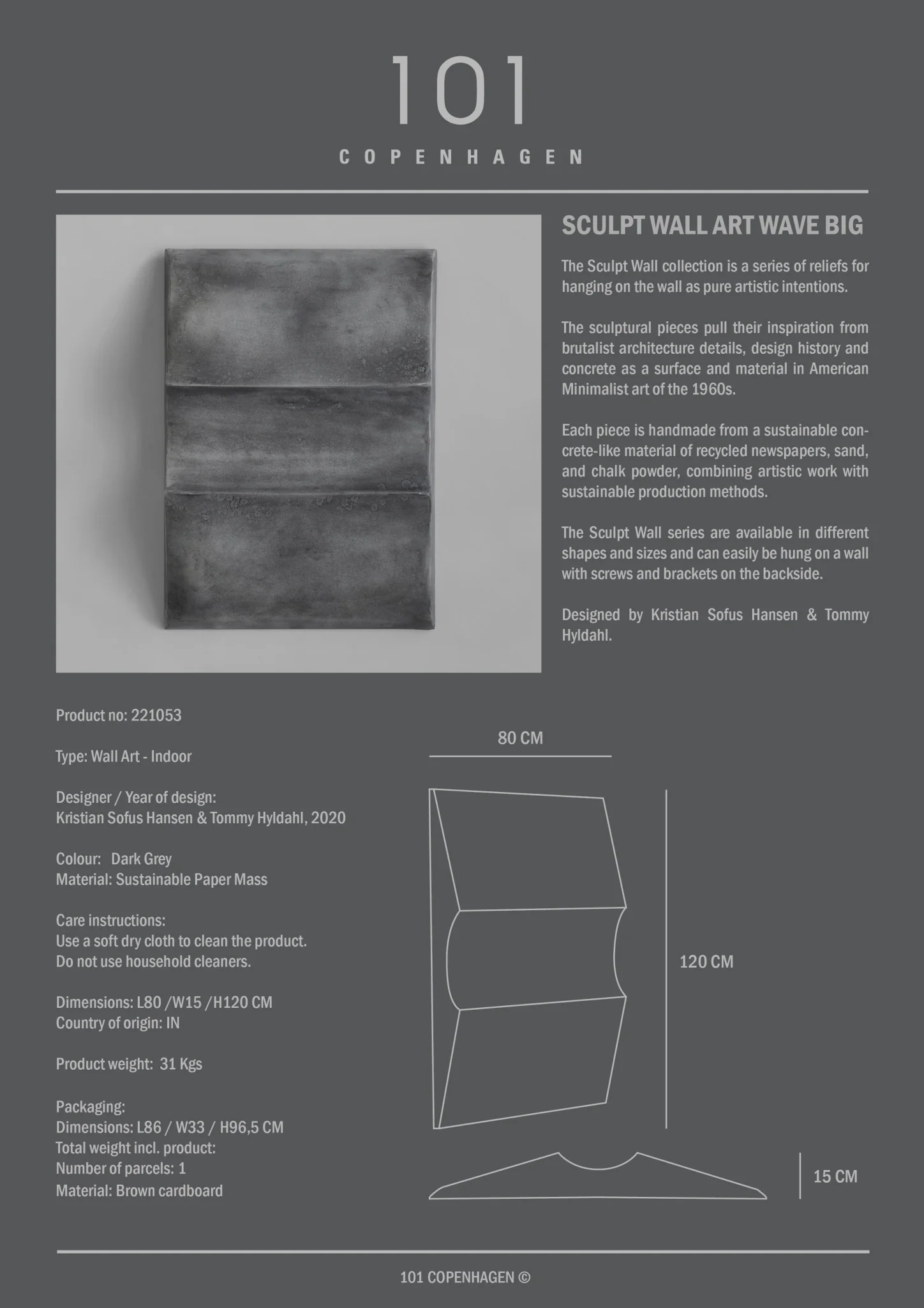 Sculpt Art, Wave, Big - Dark Grey - Image 6