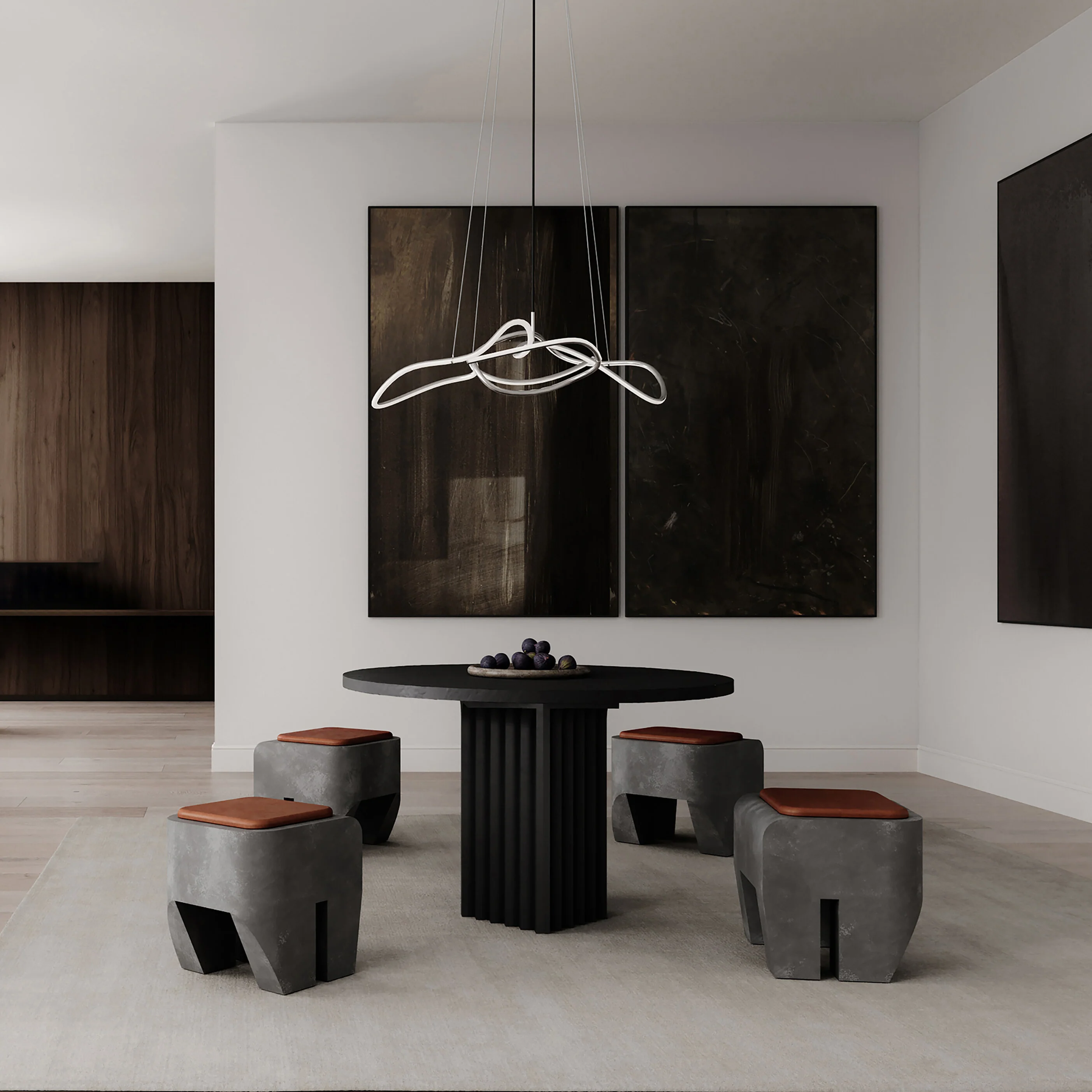 Sculpt Stool Cushion - Leather - Image 4