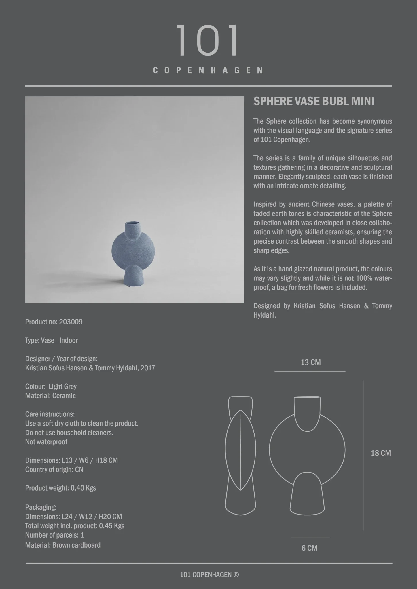 Sphere Vase Bubl, Mini - Light Grey - Image 9
