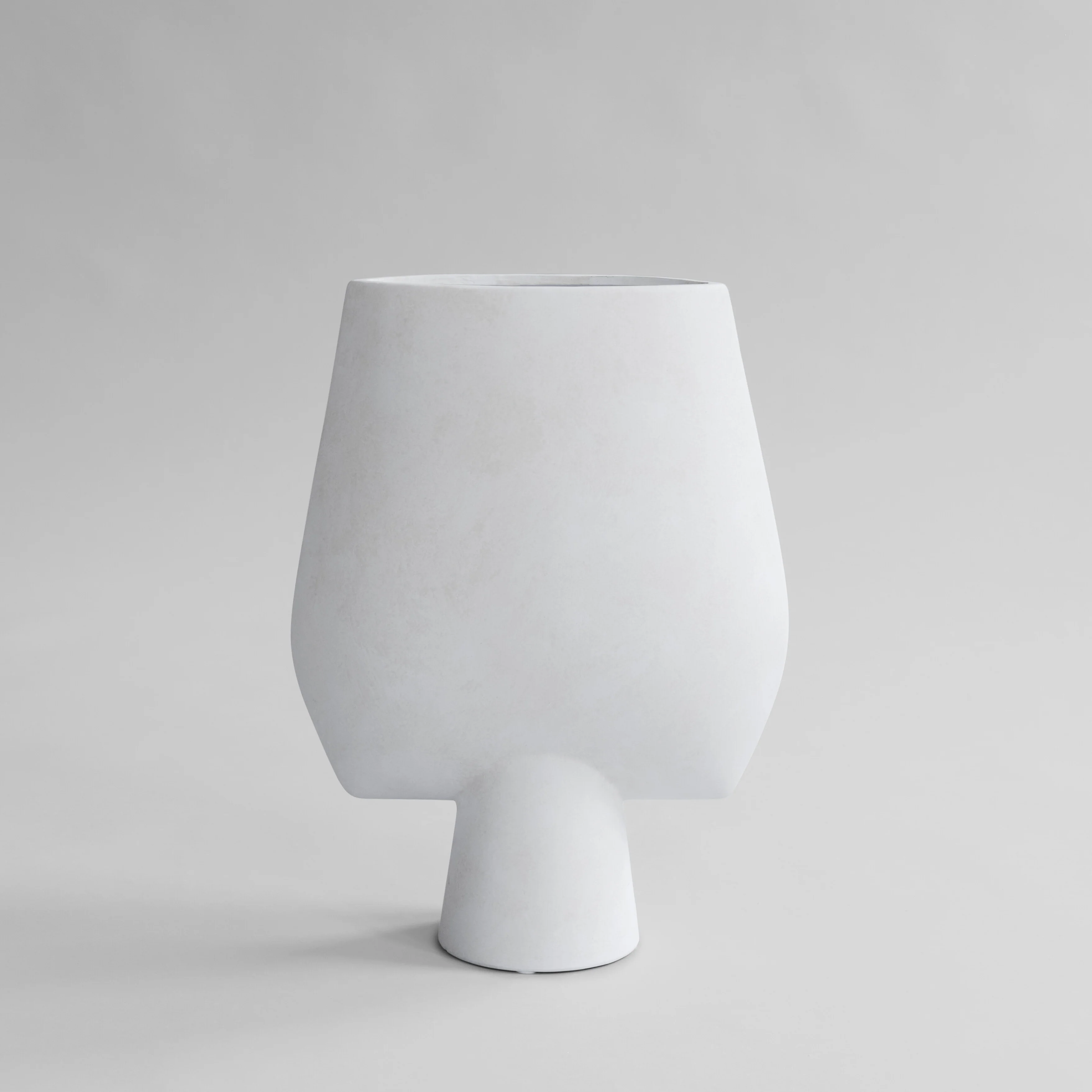 Sphere Vase Square, Big - Bone White