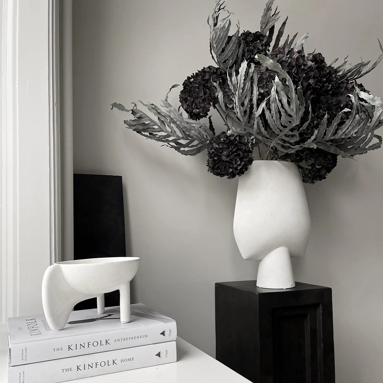Sphere Vase Square, Big - Bone White - Image 3