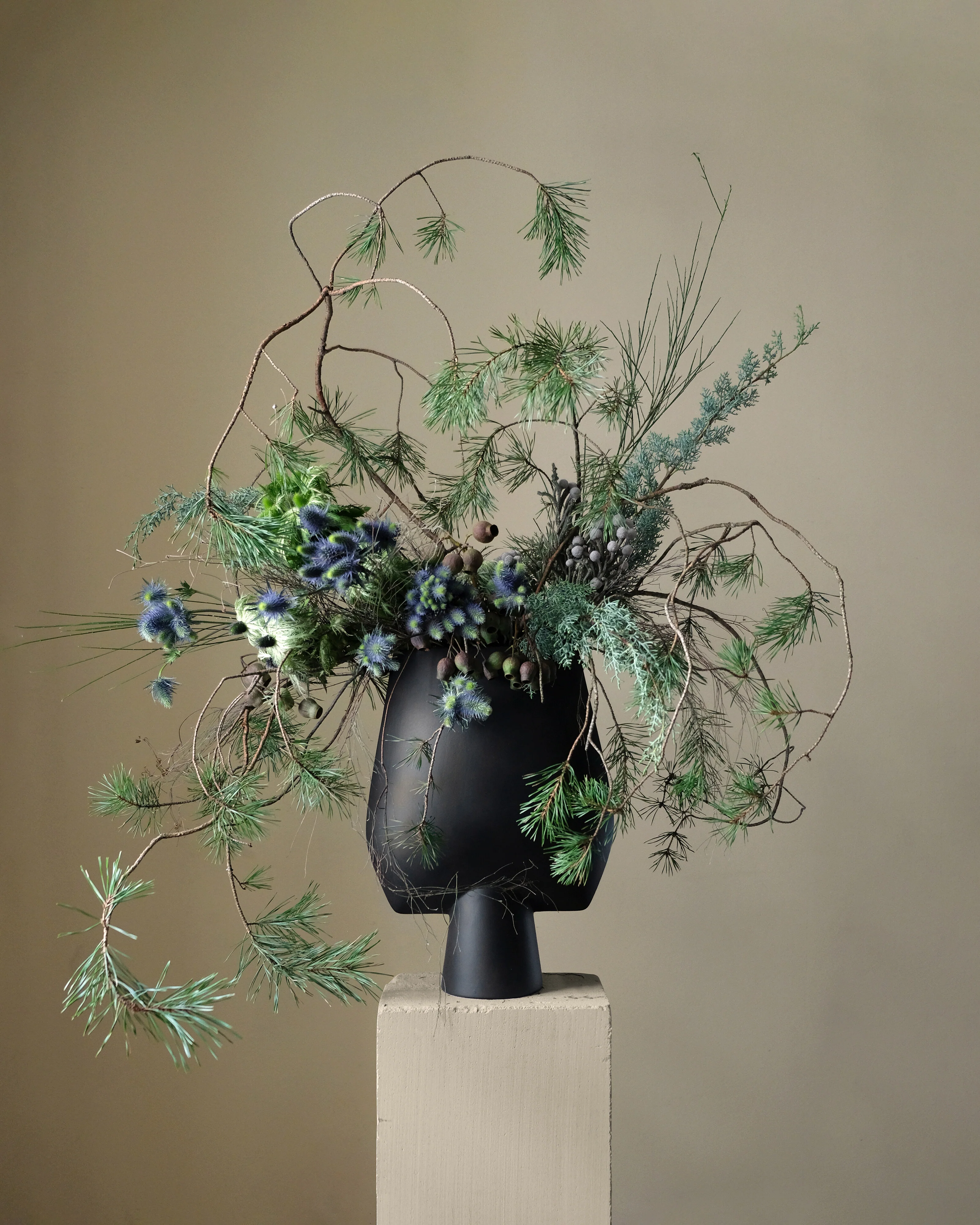 Sphere Vase Square, Hexa - Black - Image 2