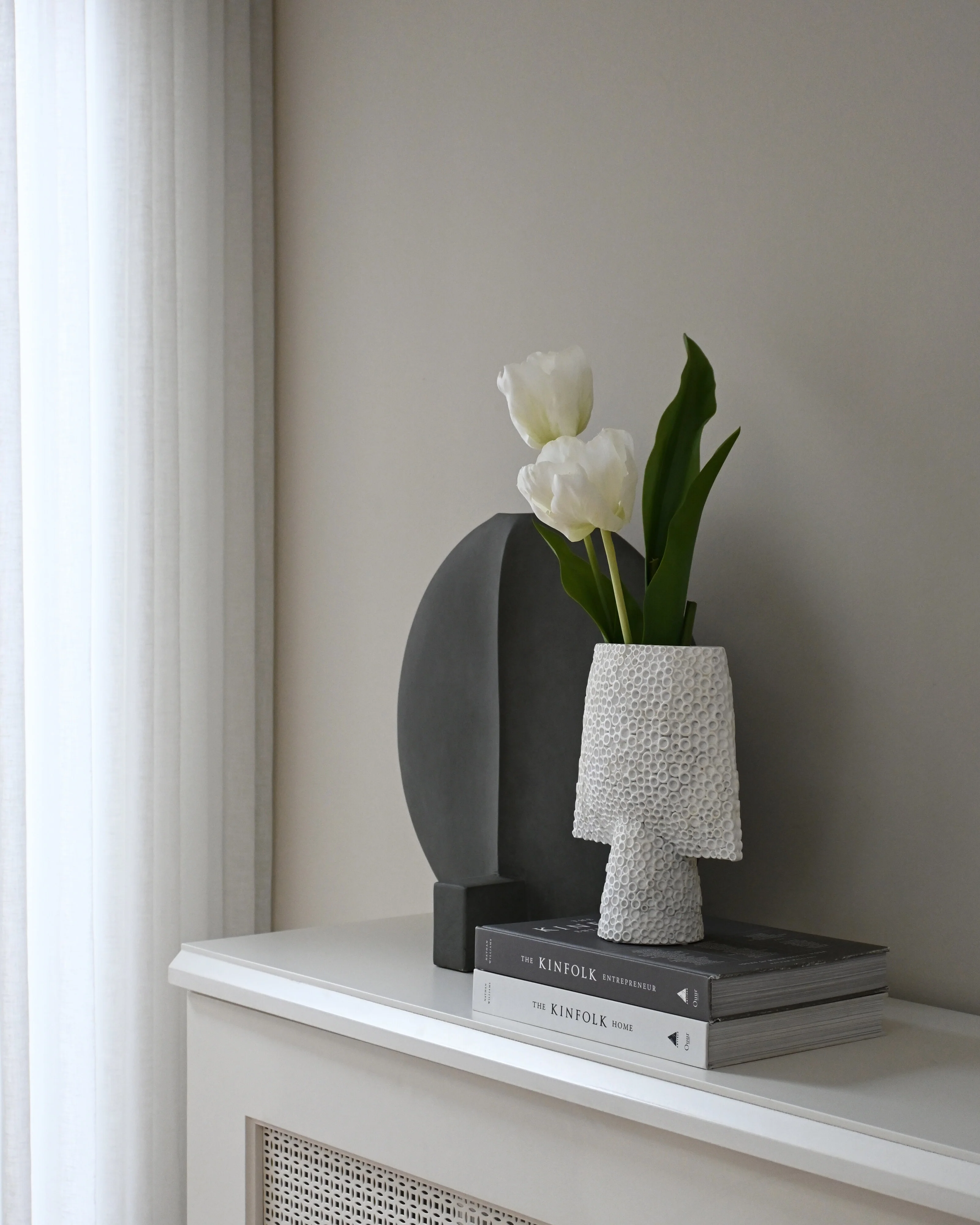 Sphere Vase Square Shisen, Mini - Bone White - Image 2