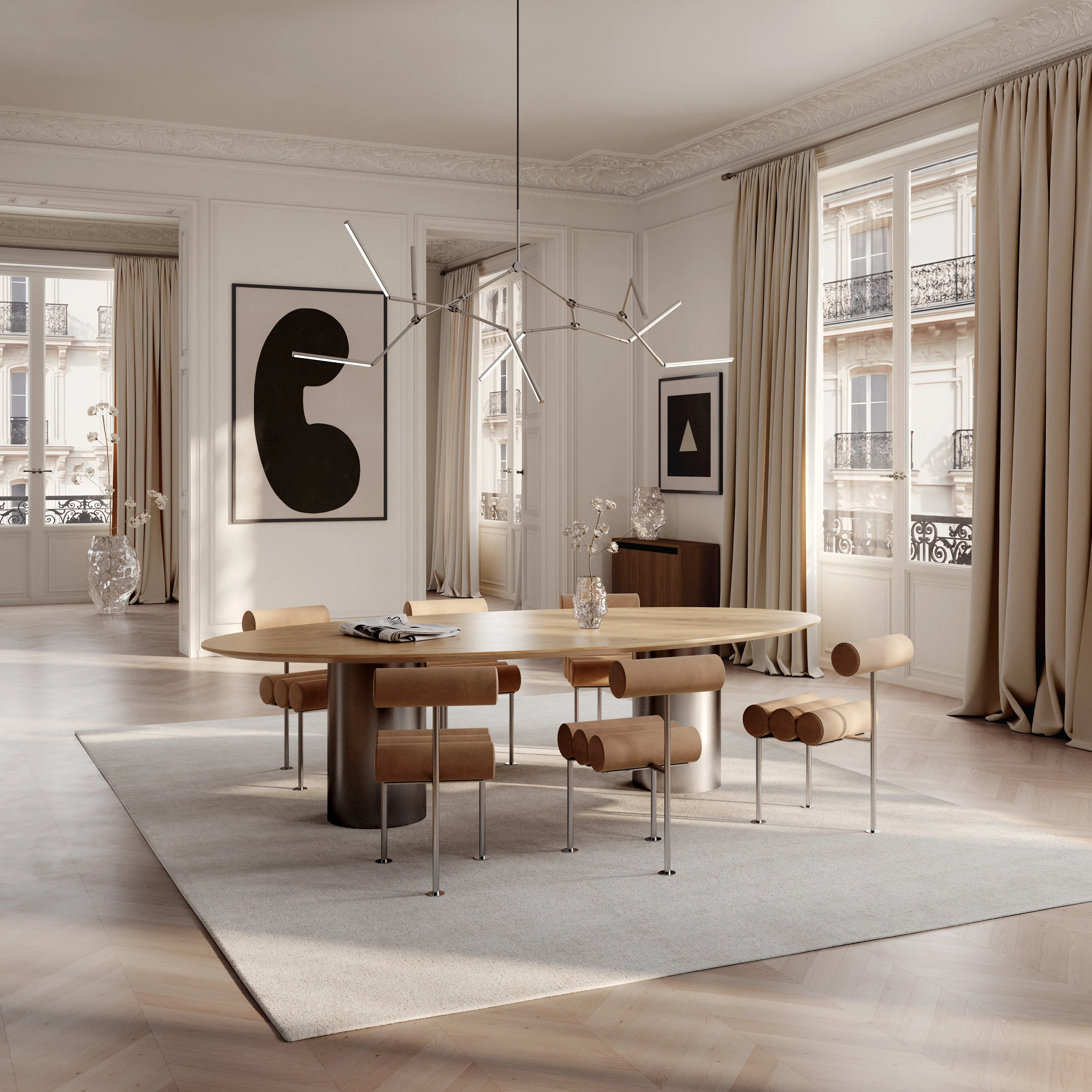 Stick Chandelier - Chrome - Image 2