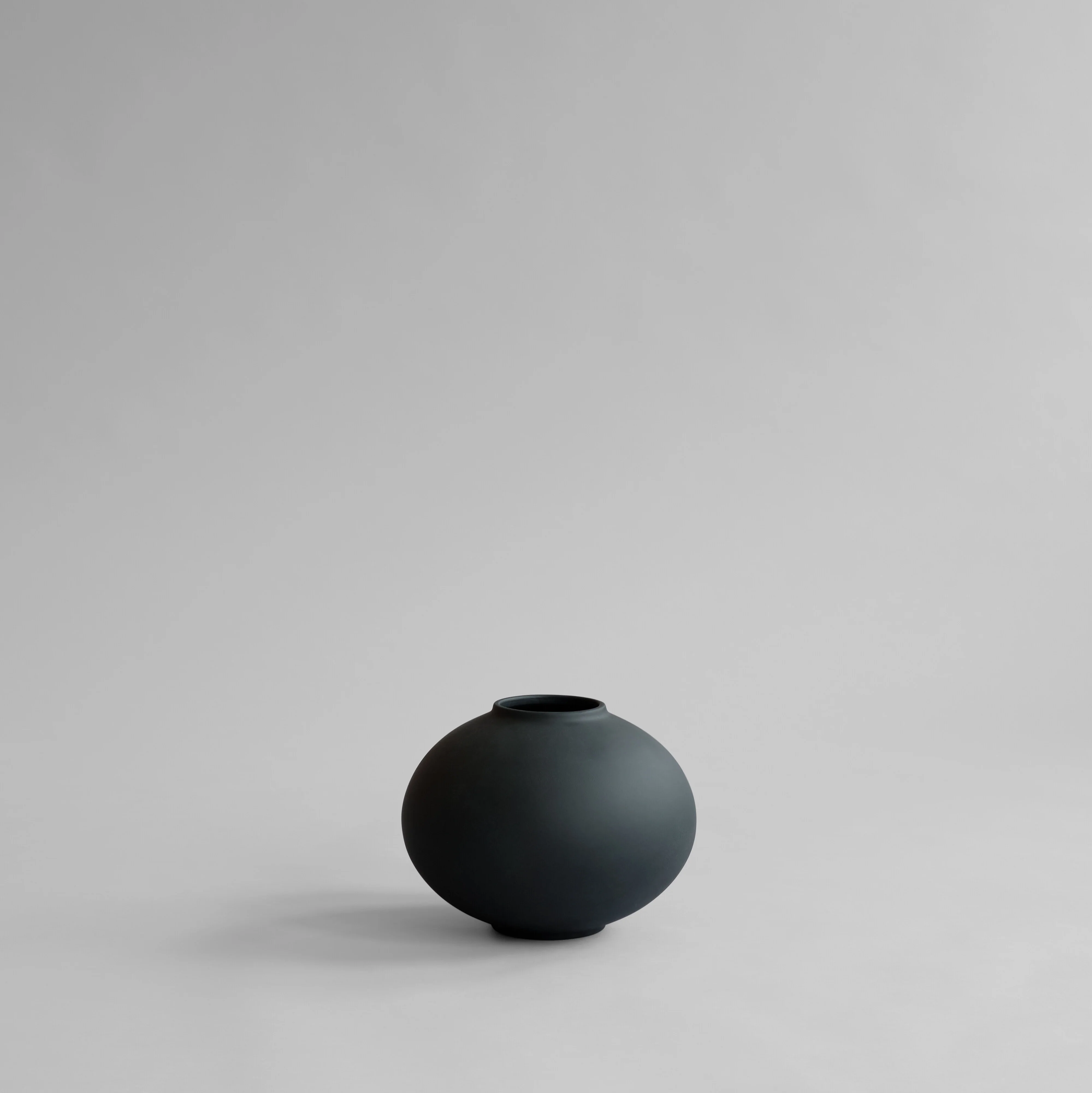 Sunao Vase Fat, Mini - Black