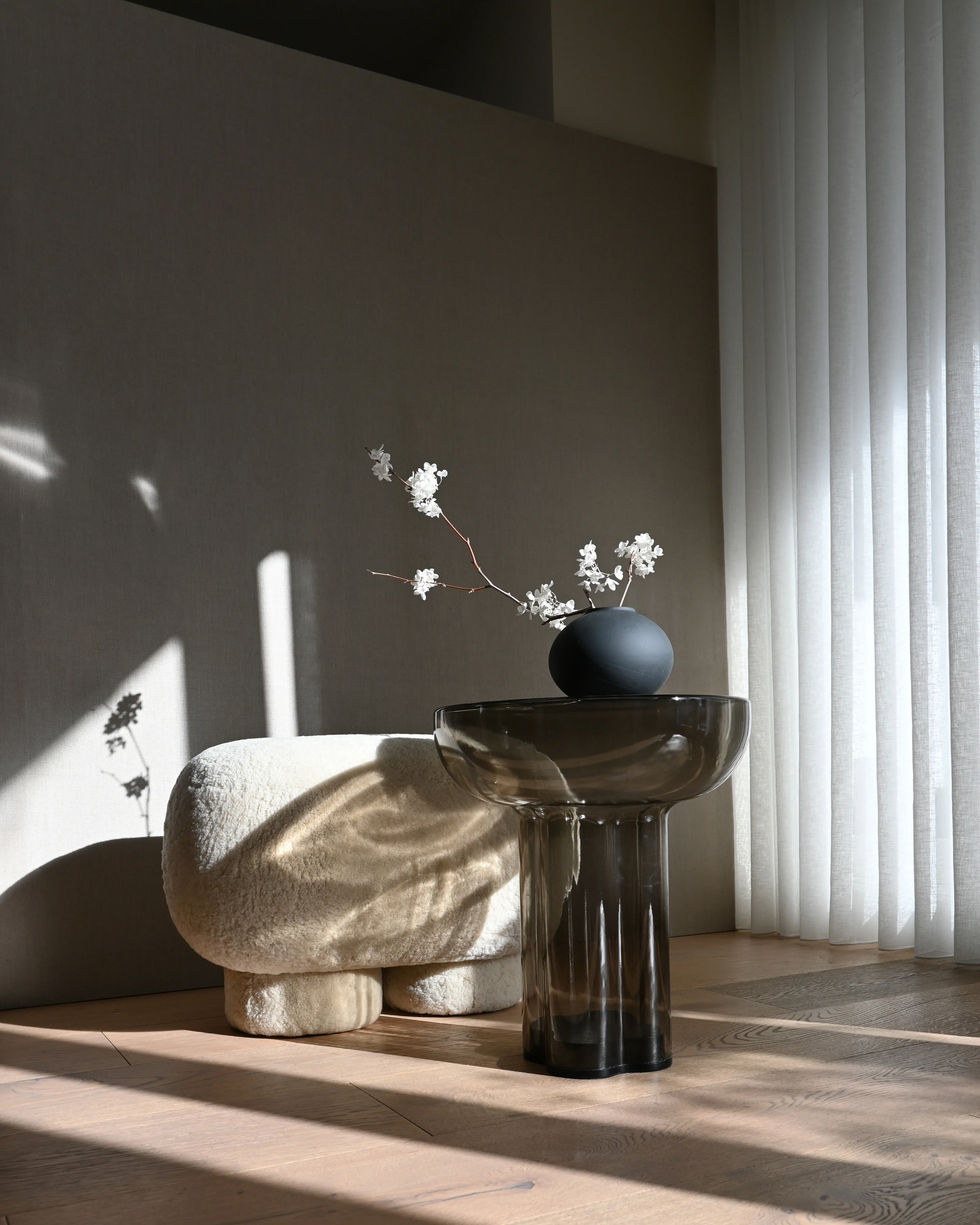 Sunao Vase Fat, Petit - Black - Image 3
