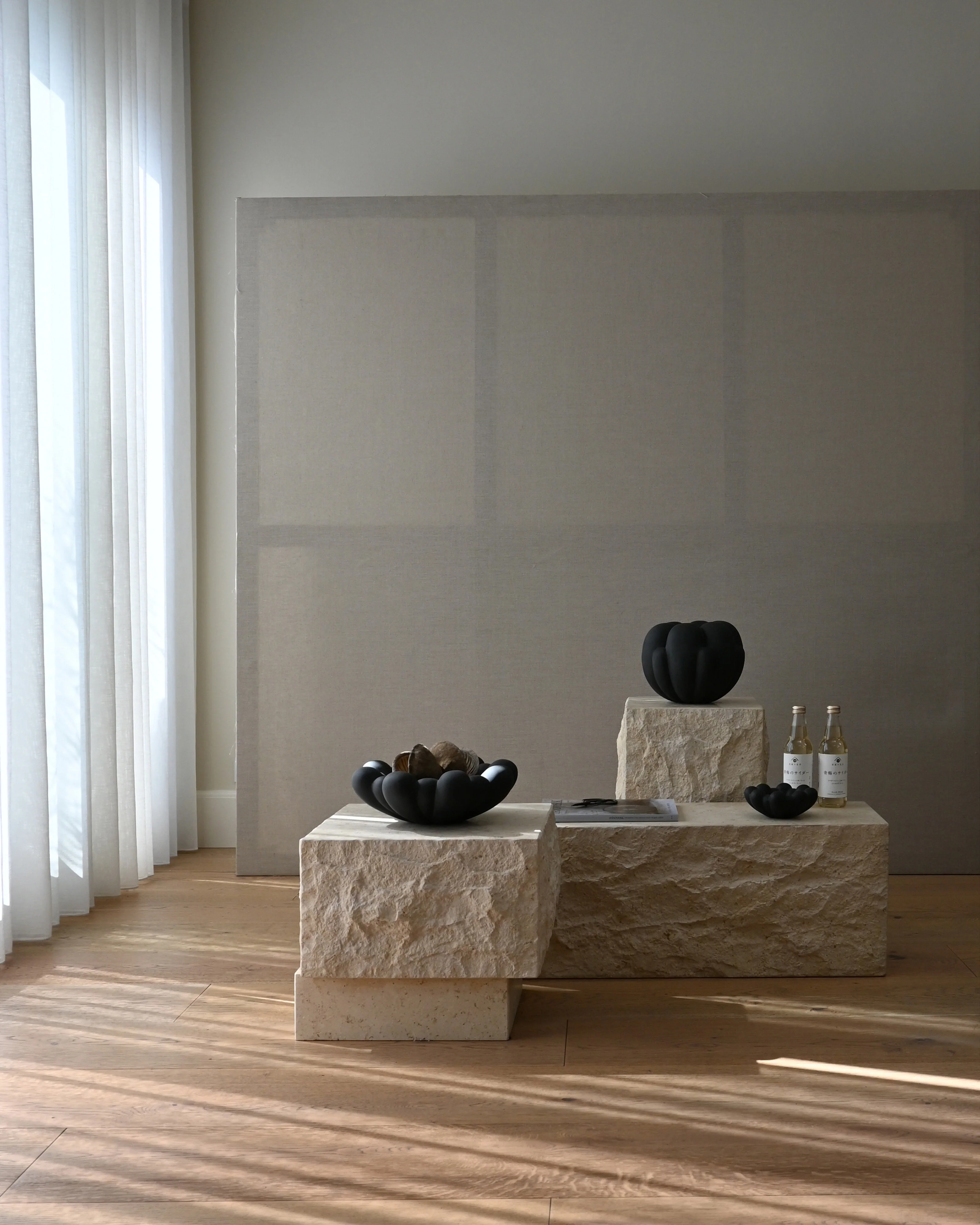Temple Coffee Table, Tall - Limestone - Image 7