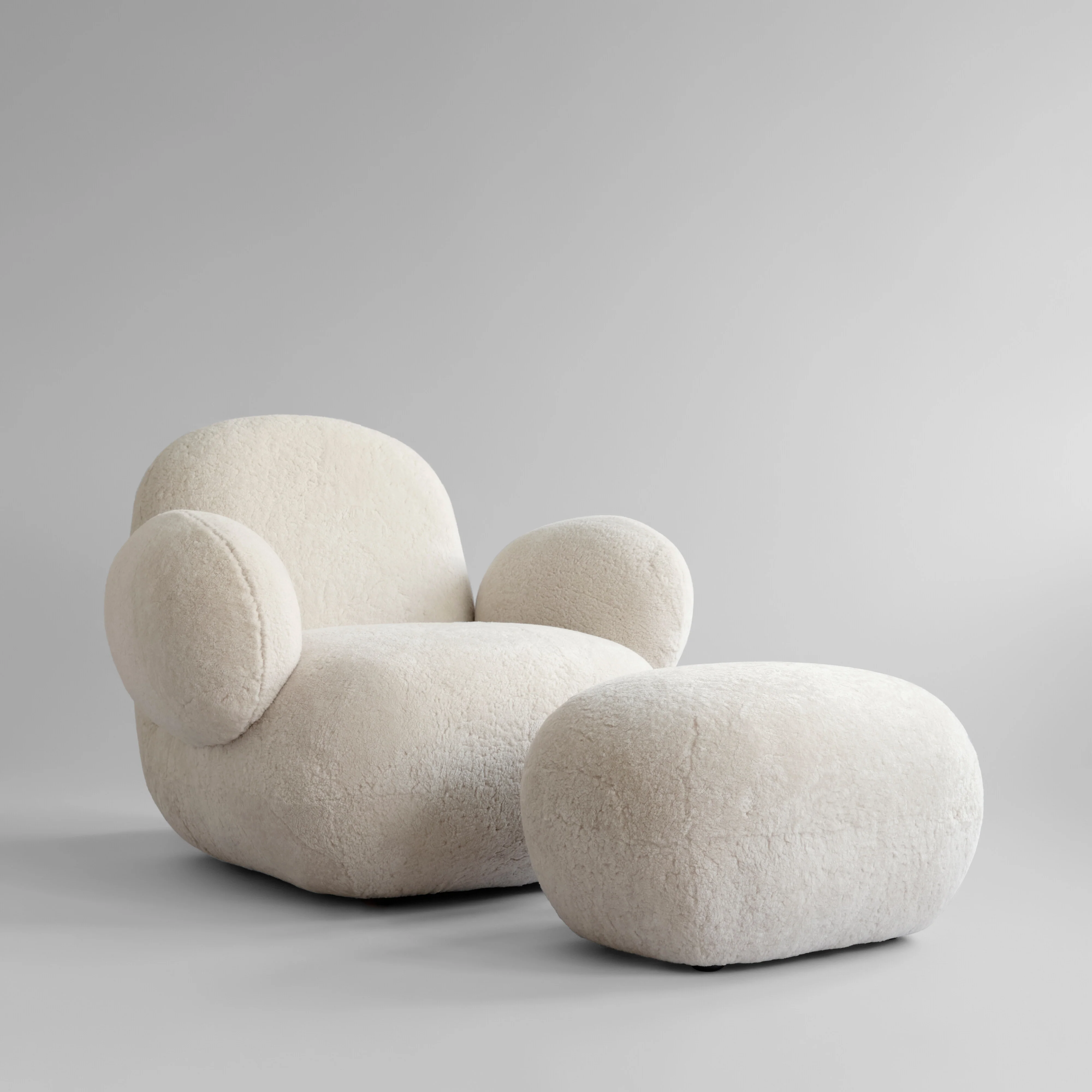 Toe Ottoman - Sheepskin - Image 3