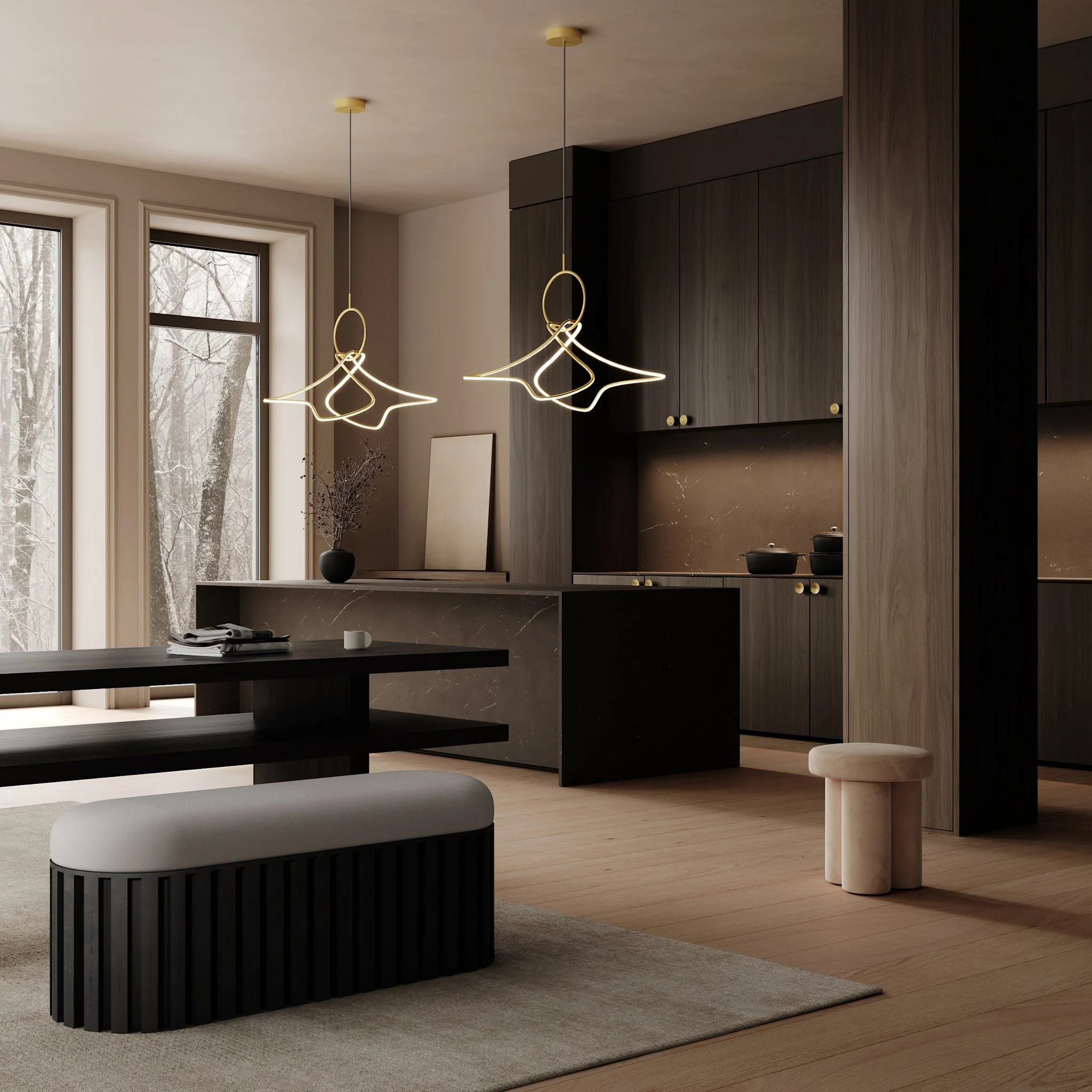 Tribu Bench - Coffee - Image 3