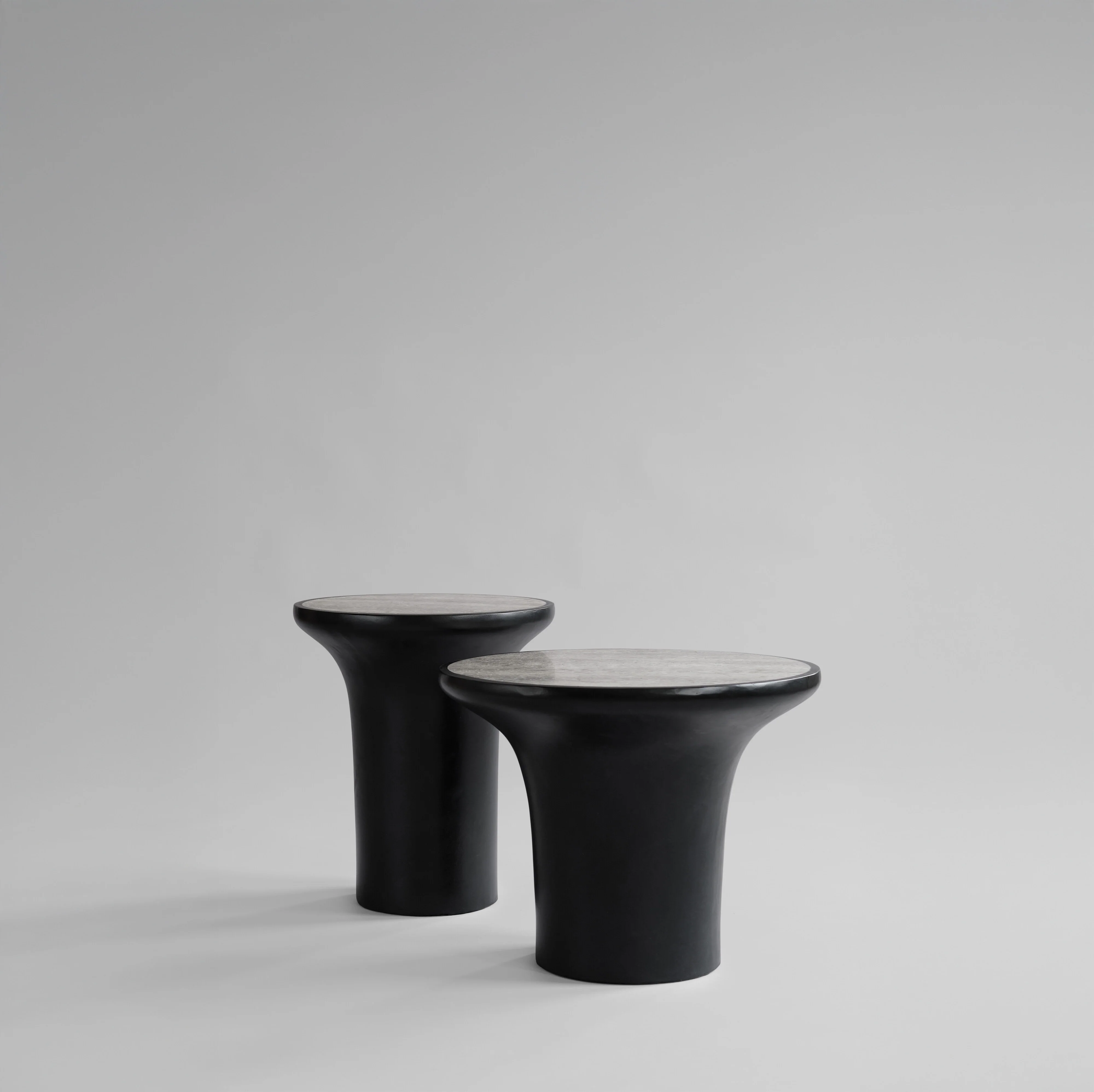 Trumpet Table, Low - Silver Travertine - Image 5